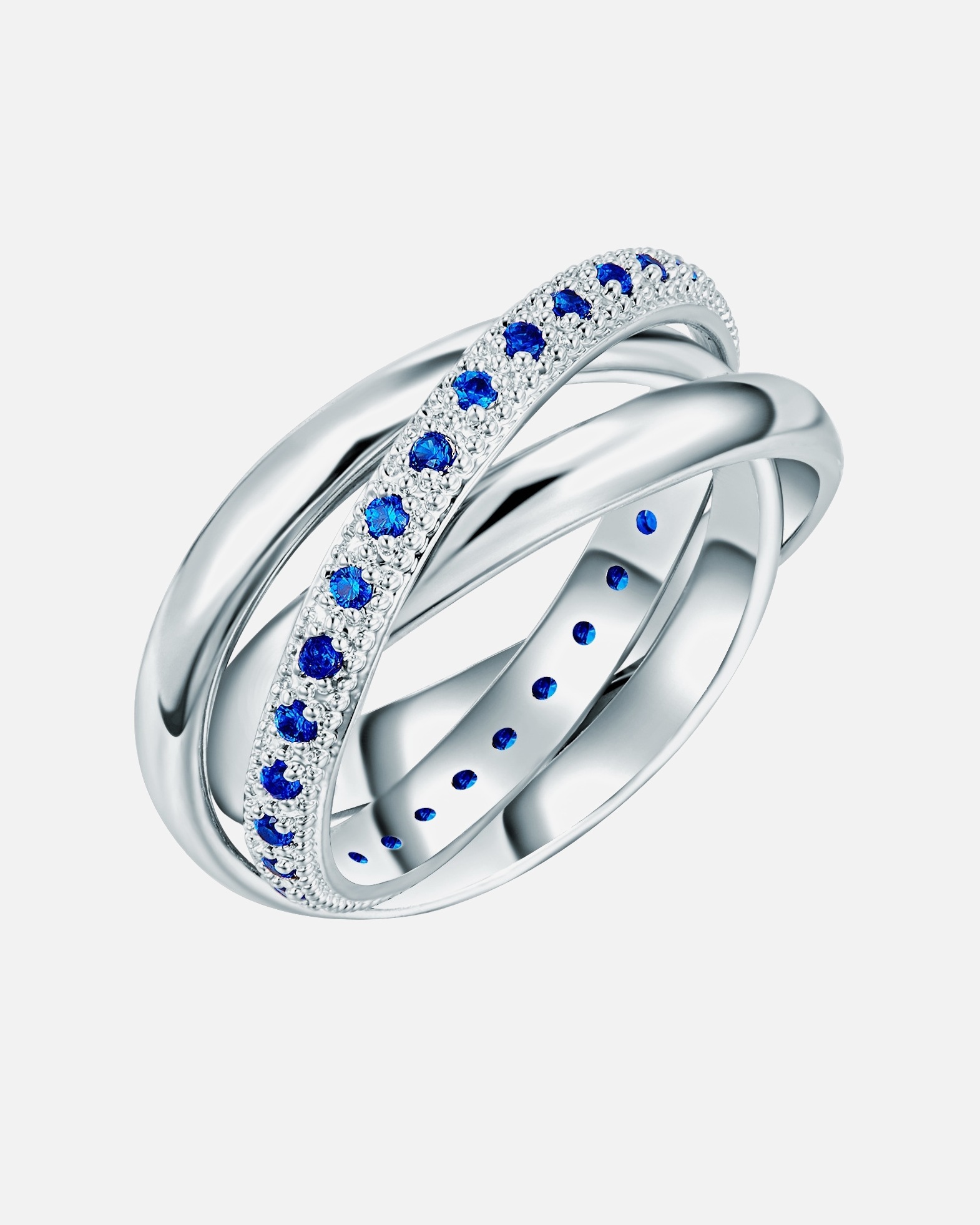Ring für Weiblich Lulu & Jane Ring Messing Zirkonia in Silber 58