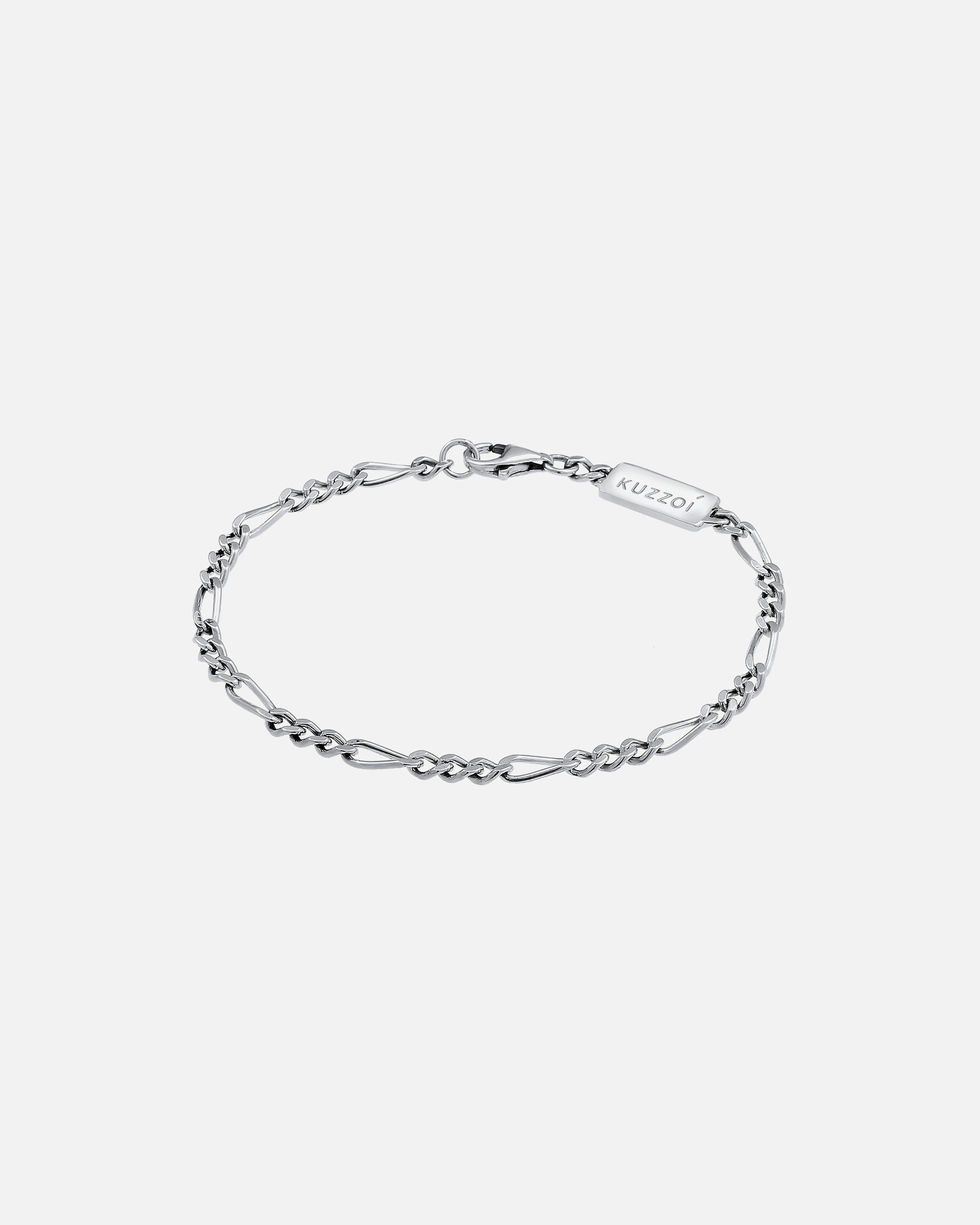 Armband für Männlich KUZZOI Figarokette Massiv Basic Must-Have Cool 925 Silber 1 Stück