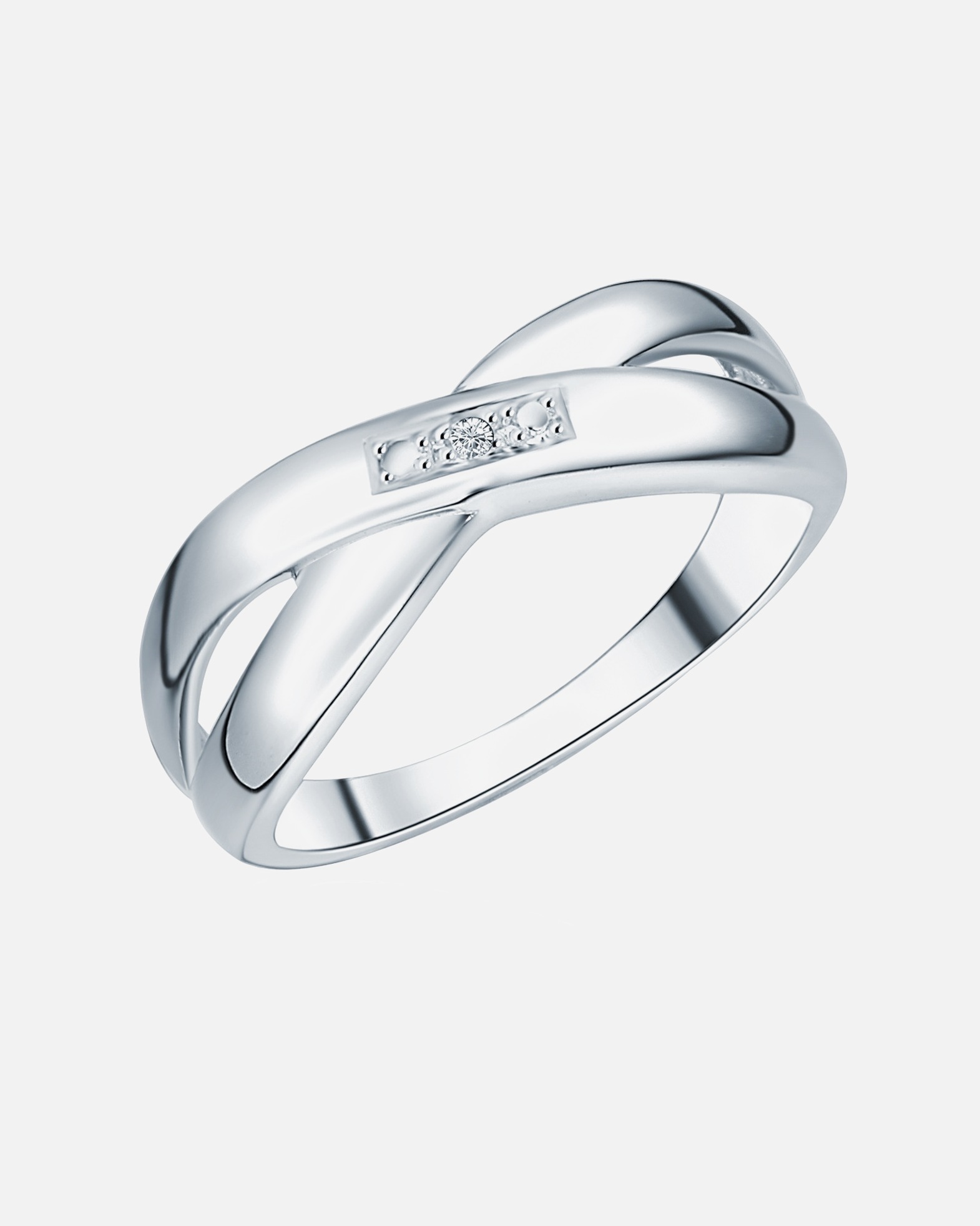 Ring für Weiblich Lulu & Jane Diamant-Ring Sterling Silber Diamant in Silber 56