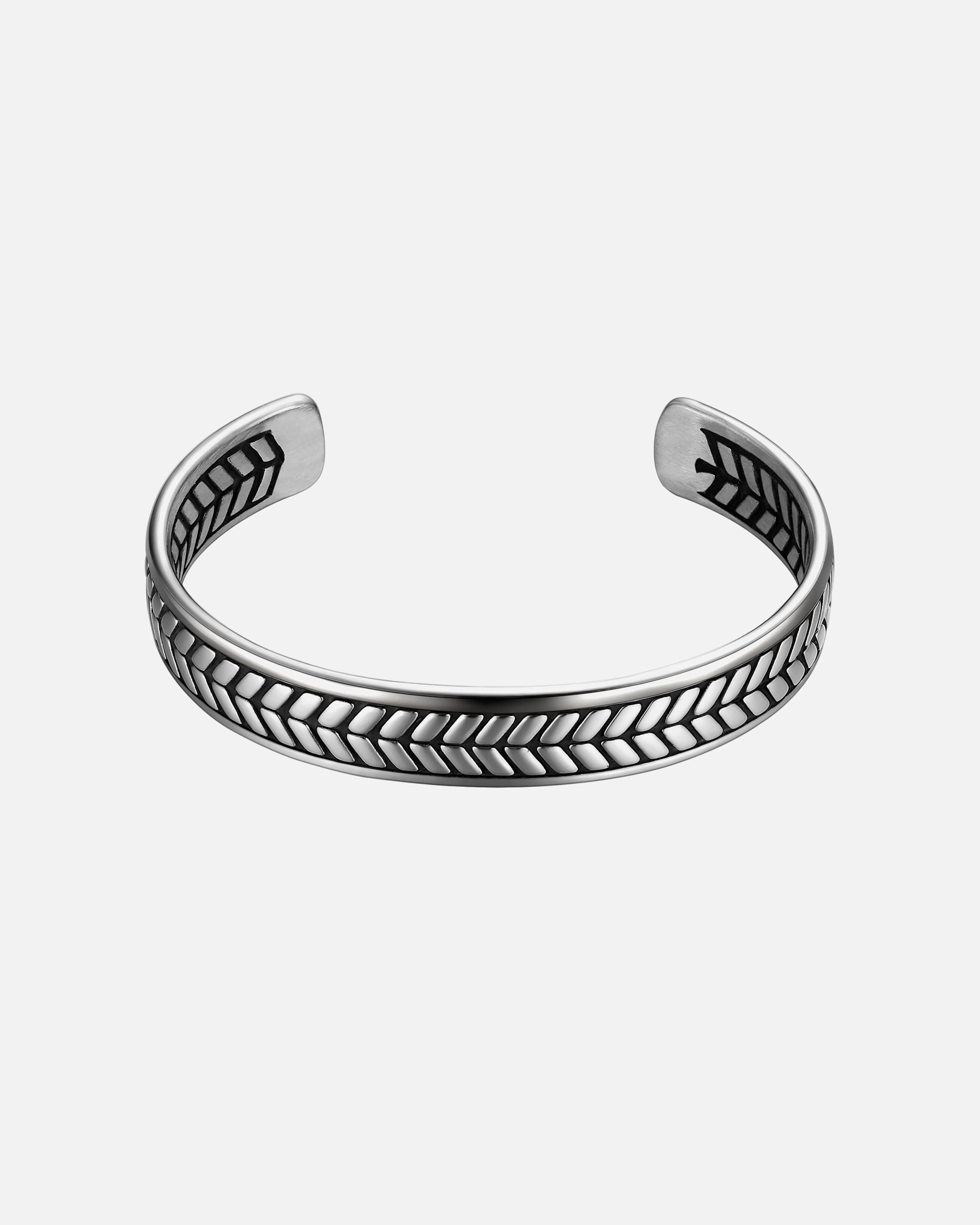 Armreif für Männlich True Rebels Armreif aus Edelstahl in silber 18,0 cm - 21,0 cm