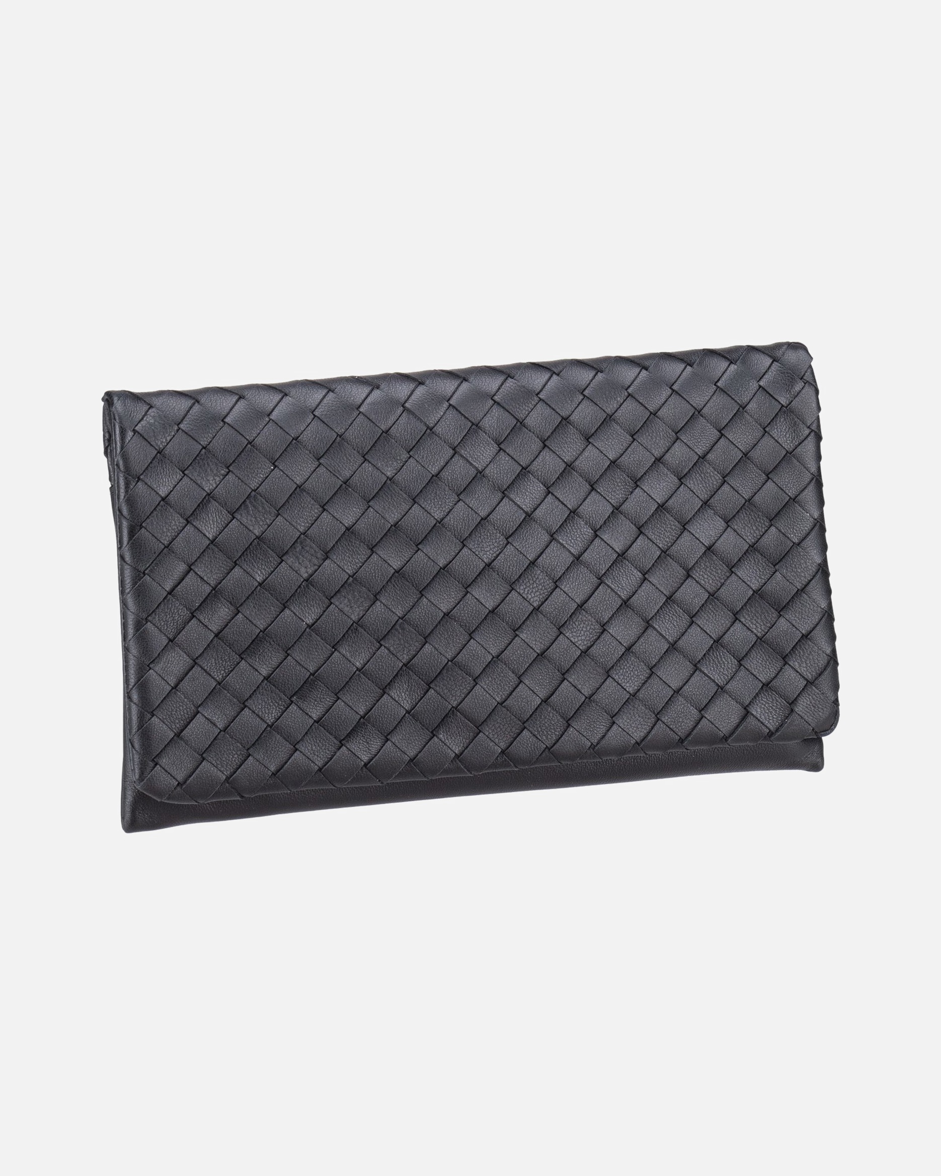 Handtasche für Weiblich abro Clutch Clutch Piuma Weaving Black/Nickel