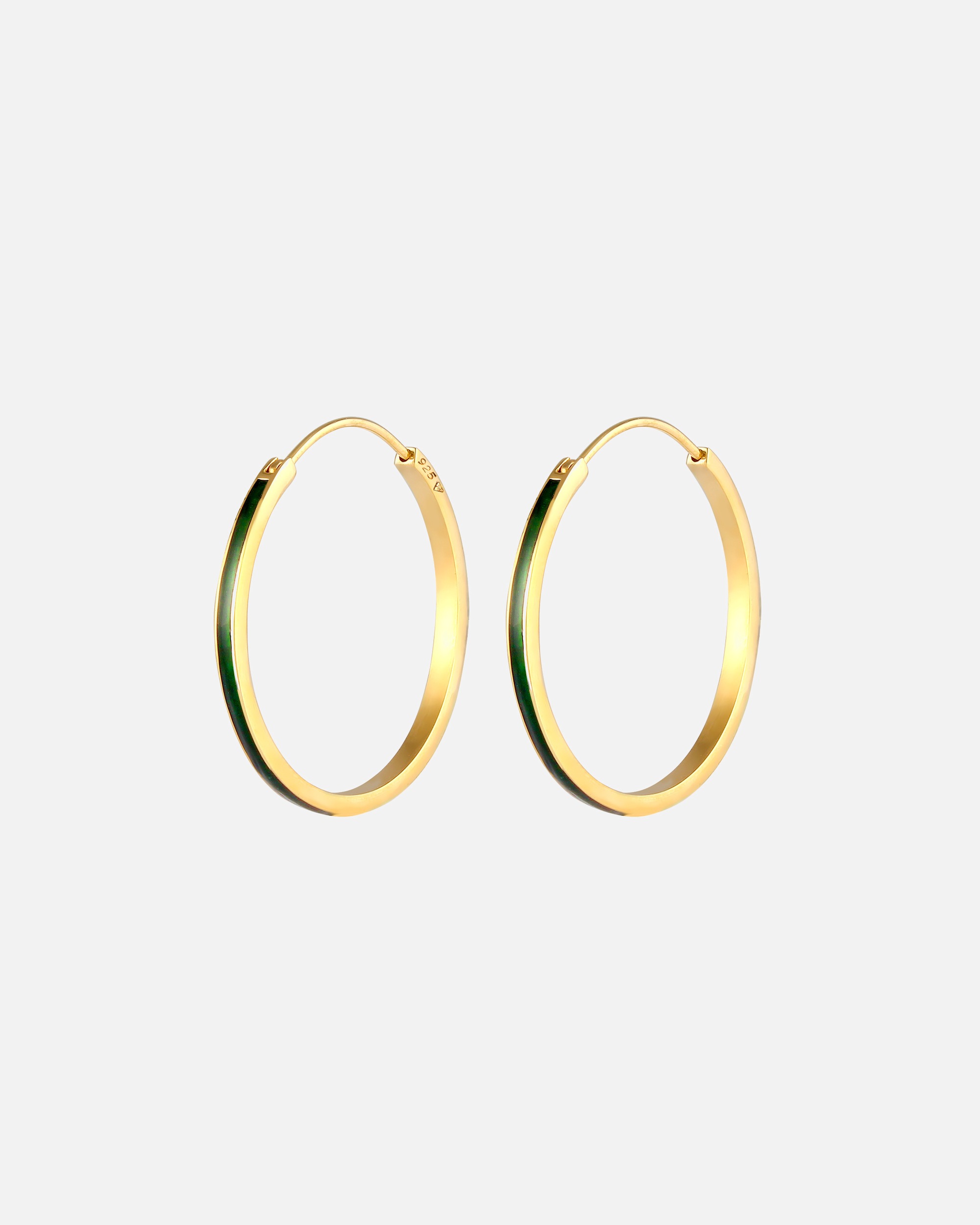 Ohrringe für Weiblich Elli Creolen Klassisch Emaille 925 Sterling Silber 1 Stück