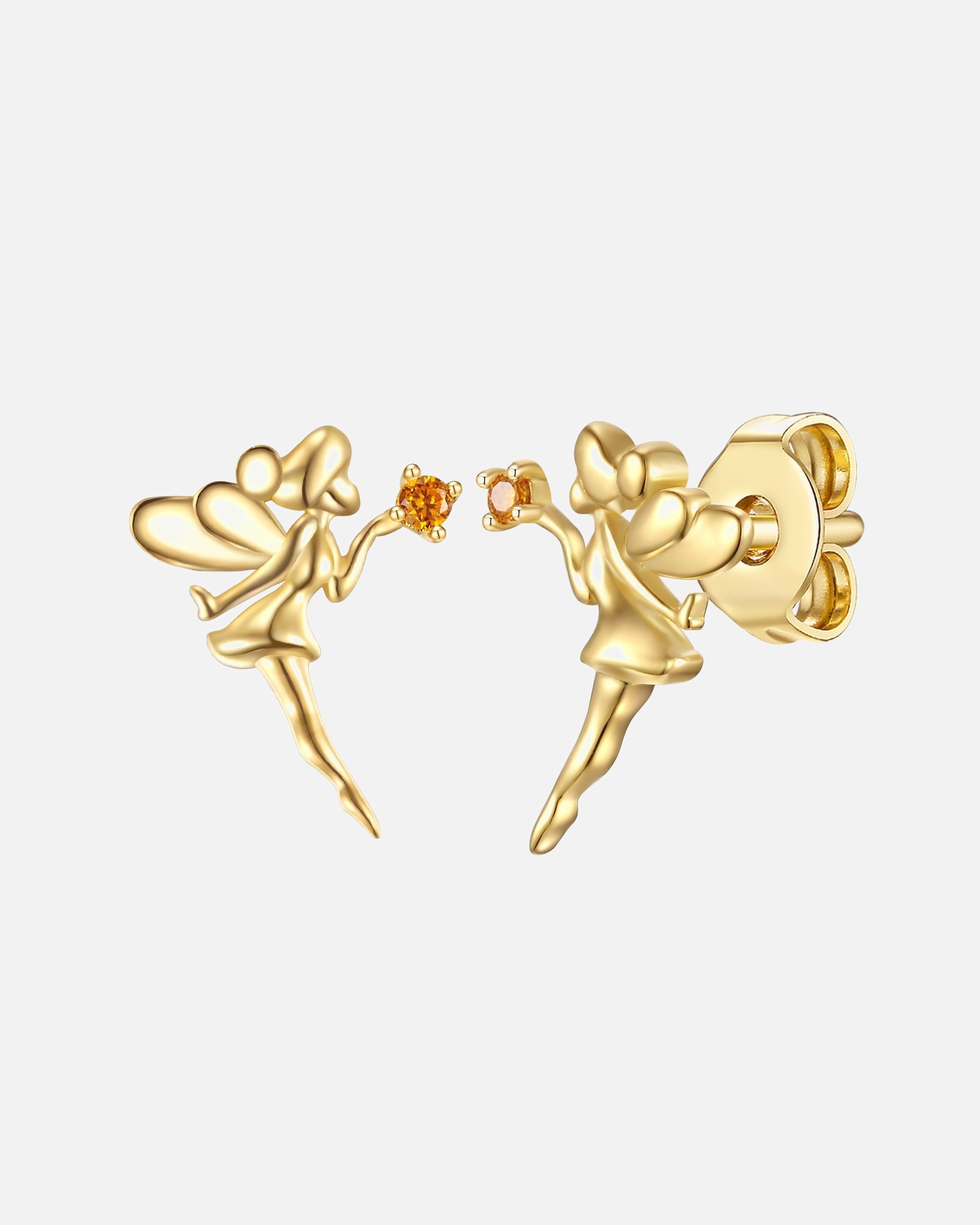 Ohrringe für Weiblich Glanzstücke München Ohrstecker Fee Sterling Silber Zirkonia in Gelbgold 1 Stück