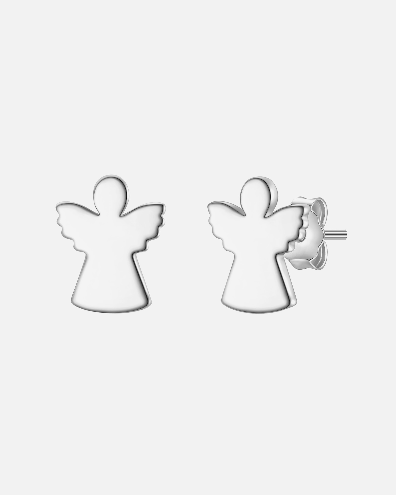 Ohrringe für Weiblich Glanzstücke München Ohrstecker Engel aus Sterling Silber in silber 7,9 mm