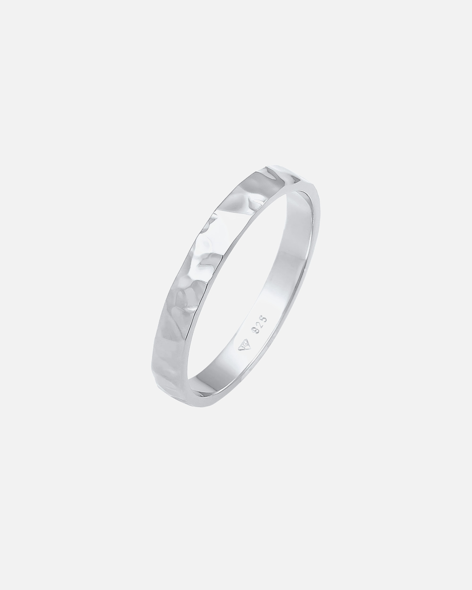 Ring für Weiblich Elli Elli Ring Basic Bandring Fein Gehämmert 925 Silber 52