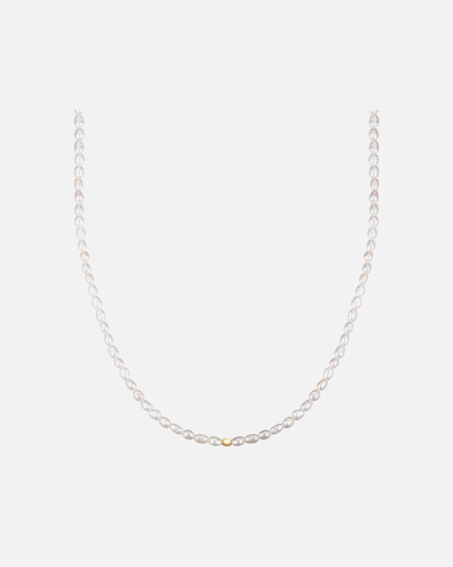 Halskette für Weiblich Glanzstücke München Halskette aus Sterling Silber in gelbgold mit Süßwasser-Zuchtperle 40,0 cm Basiskette + 5,0 cm Verlängerung