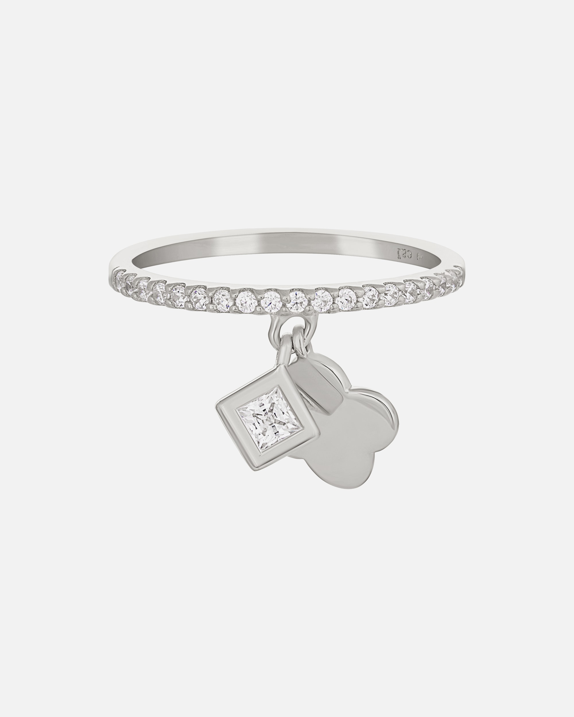 Ring für Weiblich caï Ring 925/- Sterling Silber Zirkonia 048 (15,3)