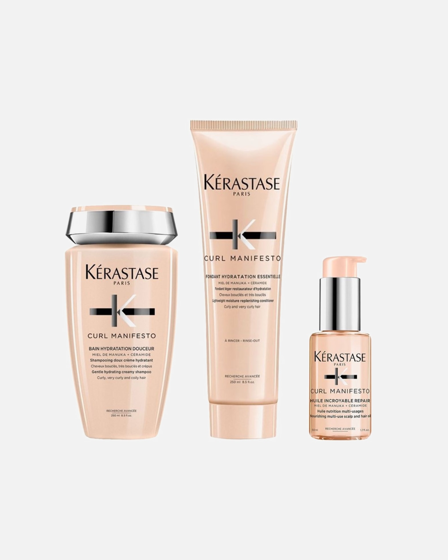 Haarpflegeset für Weiblich Kérastase Curl Manifesto 3er Set (Bain / Fondant / Huile) 1 Stück