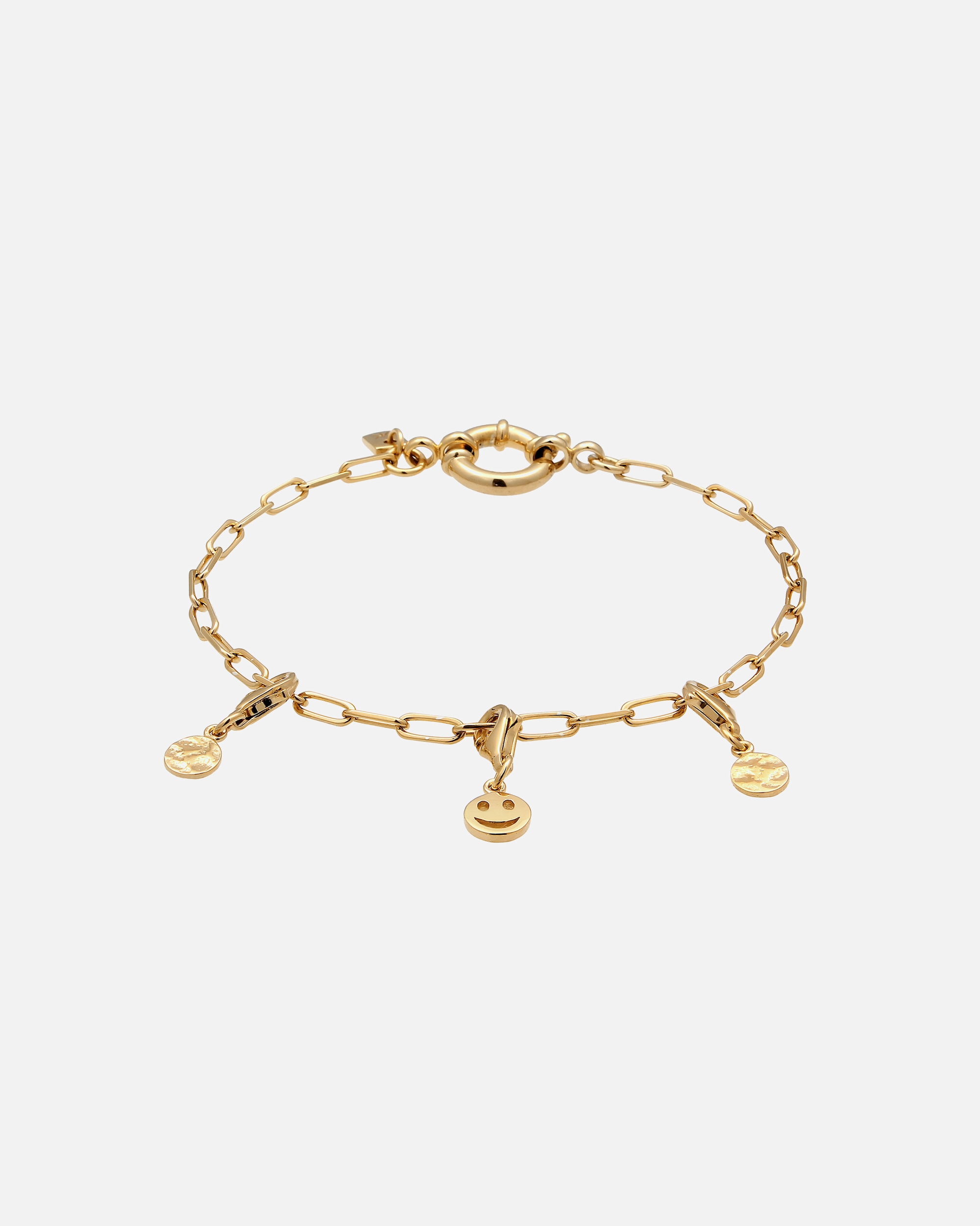 Armband für Männlich KUZZOI Smiling Face Charm Anhänger 925 Sterling Silber 19