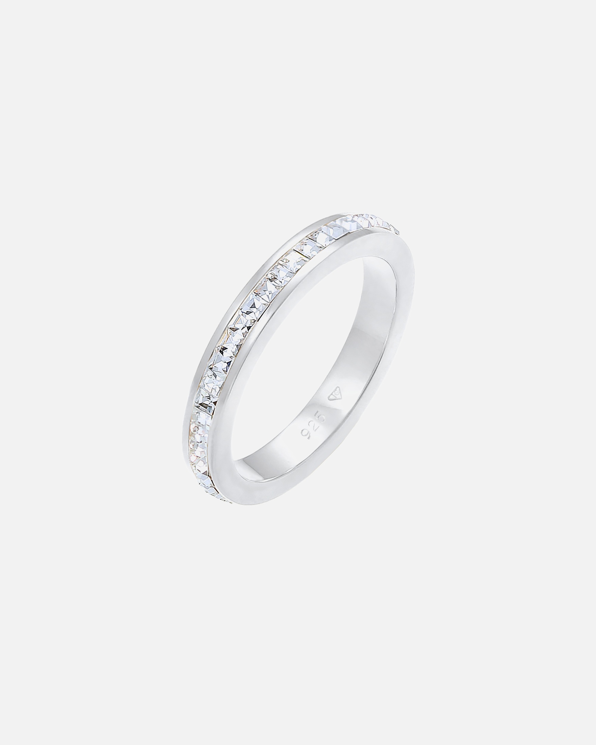 Ring für Weiblich Elli PREMIUM Bandring Geo 925 Silber, mit Kristallen von Swarovski® 52