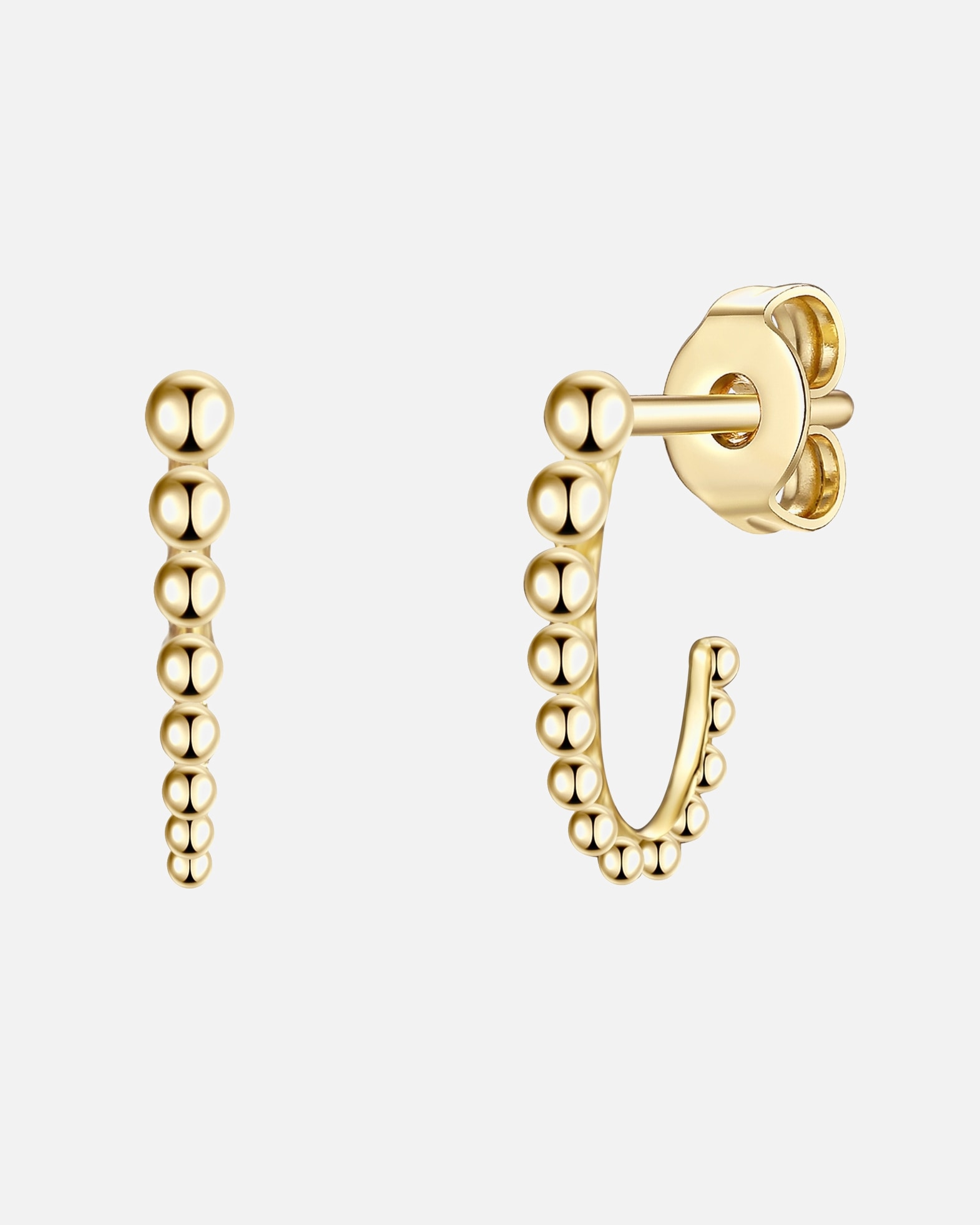 Ohrringe für Weiblich Lulu & Jane Ohrstecker aus Messing in Gelbgold 11,9 mm
