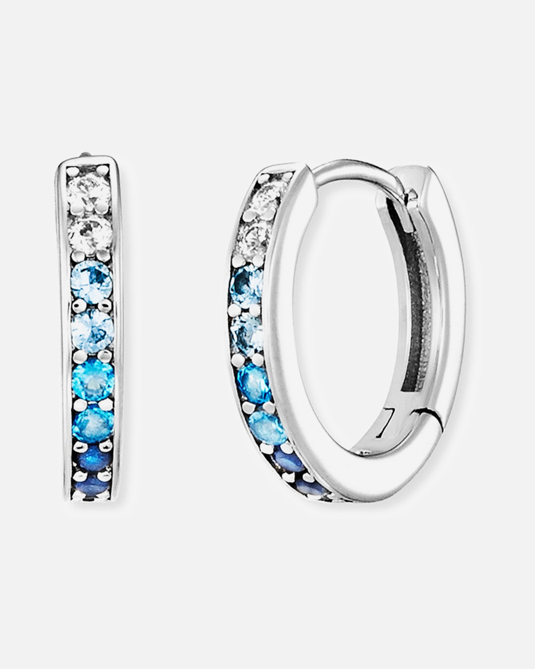 Ohrringe für Weiblich Engelsrufer Creolen 925er Silber blau, silber