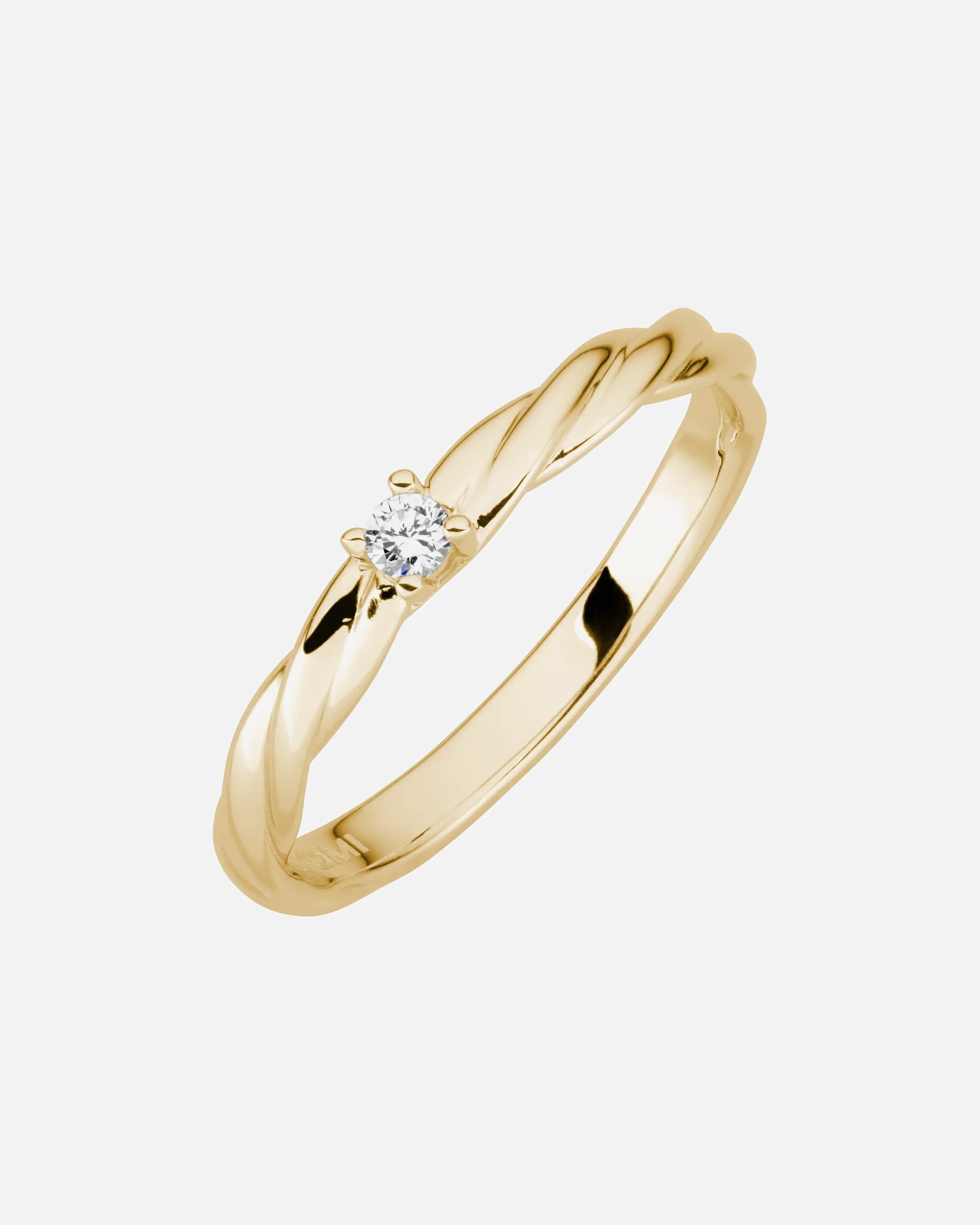 Ring für Weiblich Lyomi Default Brand Line Ring 585/- Gold Diamant Lab Grown weiß 0,05ct. 058 (18,5)