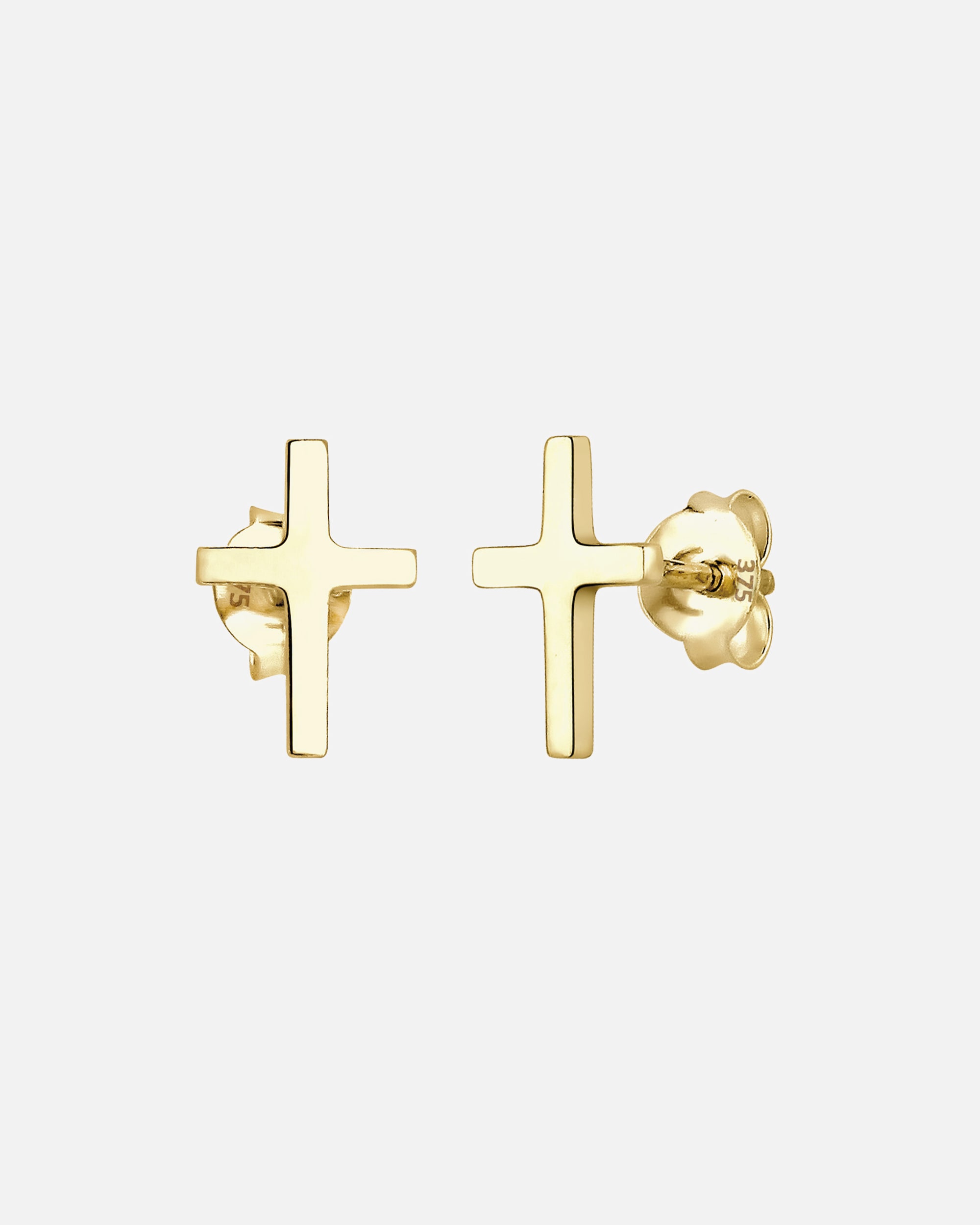 Ohrringe für Weiblich Elli PREMIUM Stecker Kreuz Taufe Kommunion Basic 375 Gelbgold 1 Stück