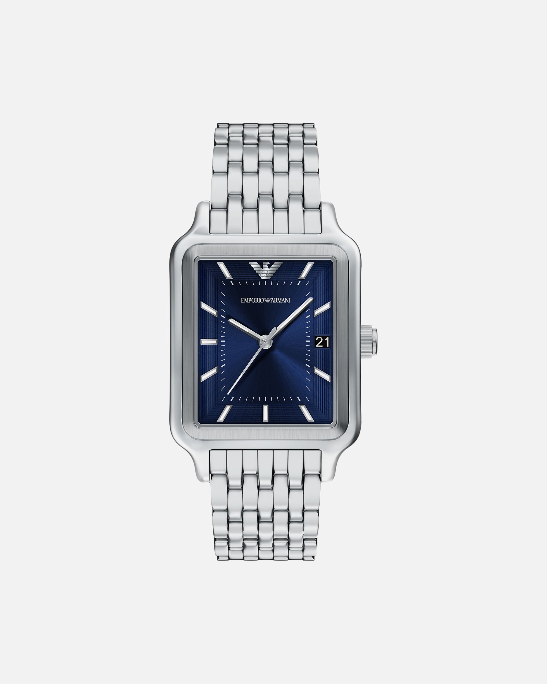 Uhr für Männlich Emporio Armani Herrenuhr Edelstahl blau, silber