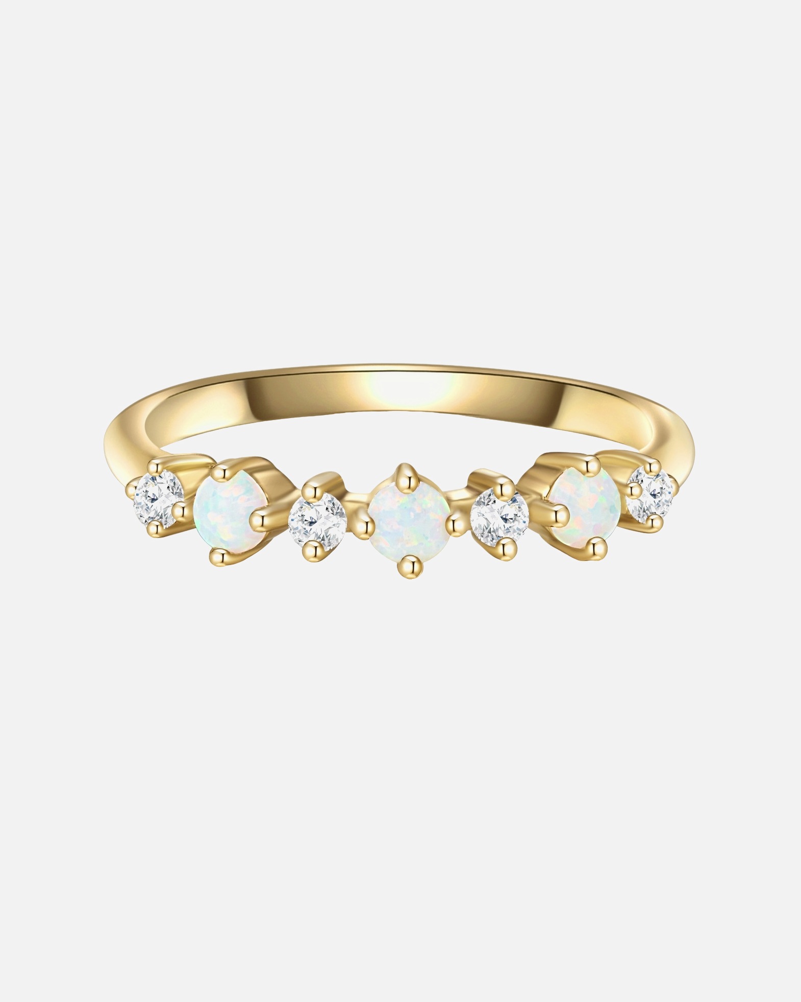 Ring für Weiblich Glanzstücke München Ring Sterling Silber Zirkonia in Gelbgold 48