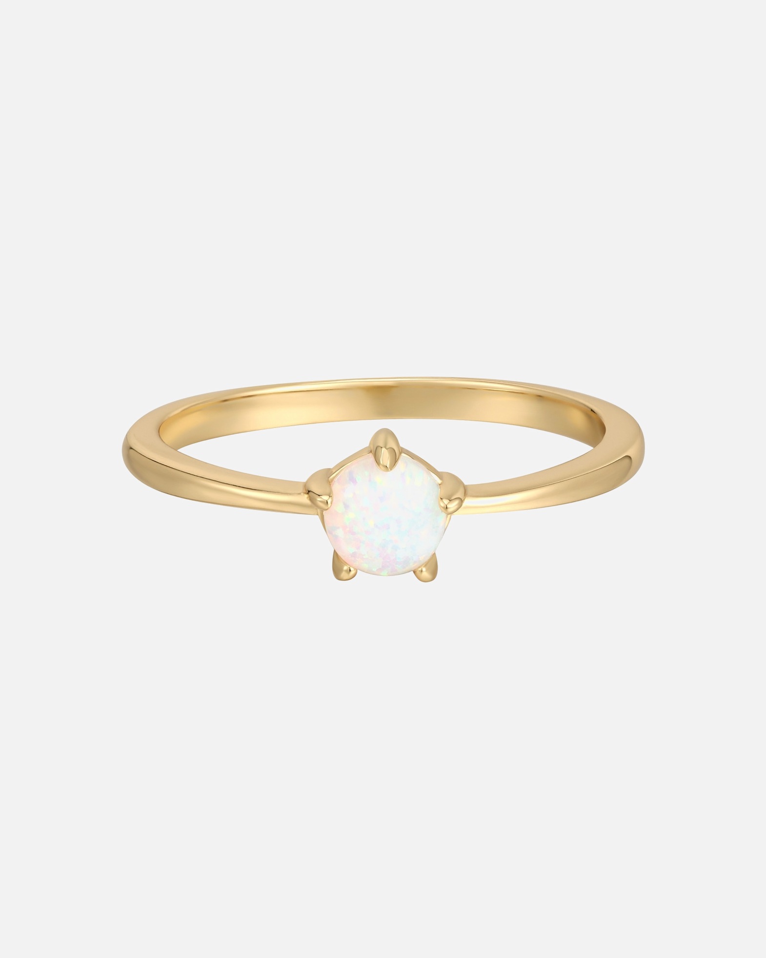 Ring für Weiblich Rafaela Donata Ring aus Sterling Silber in Gelbgold mit Opal (synth.) 54