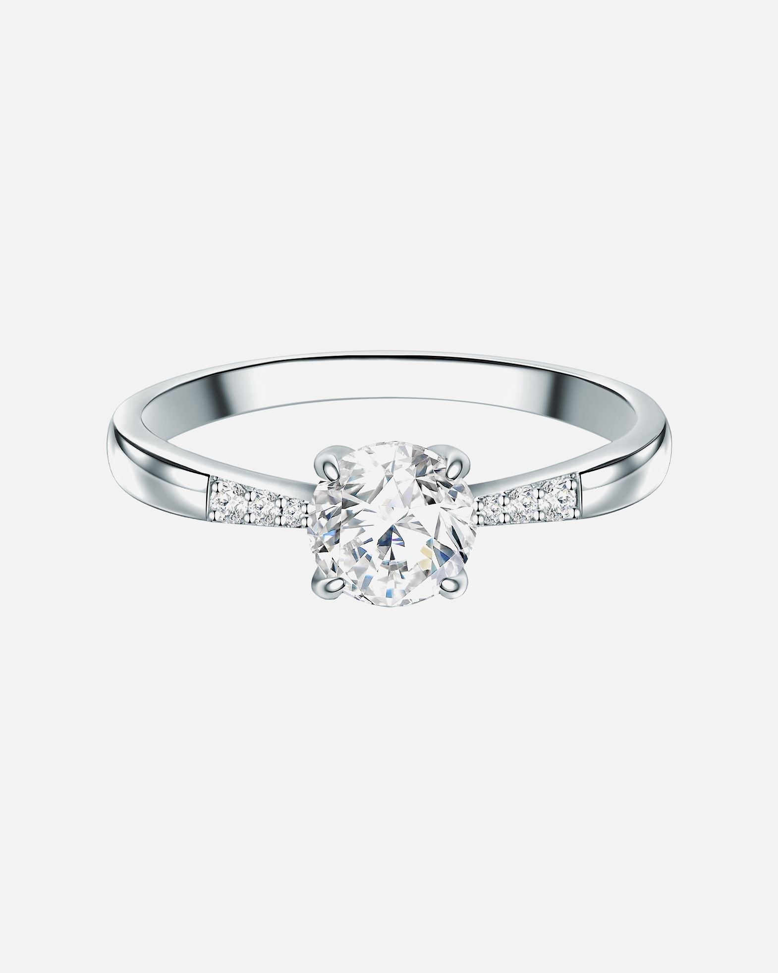 Ring für Weiblich Trilani Ring aus Sterling Silber in silber mit Zirkonia 50