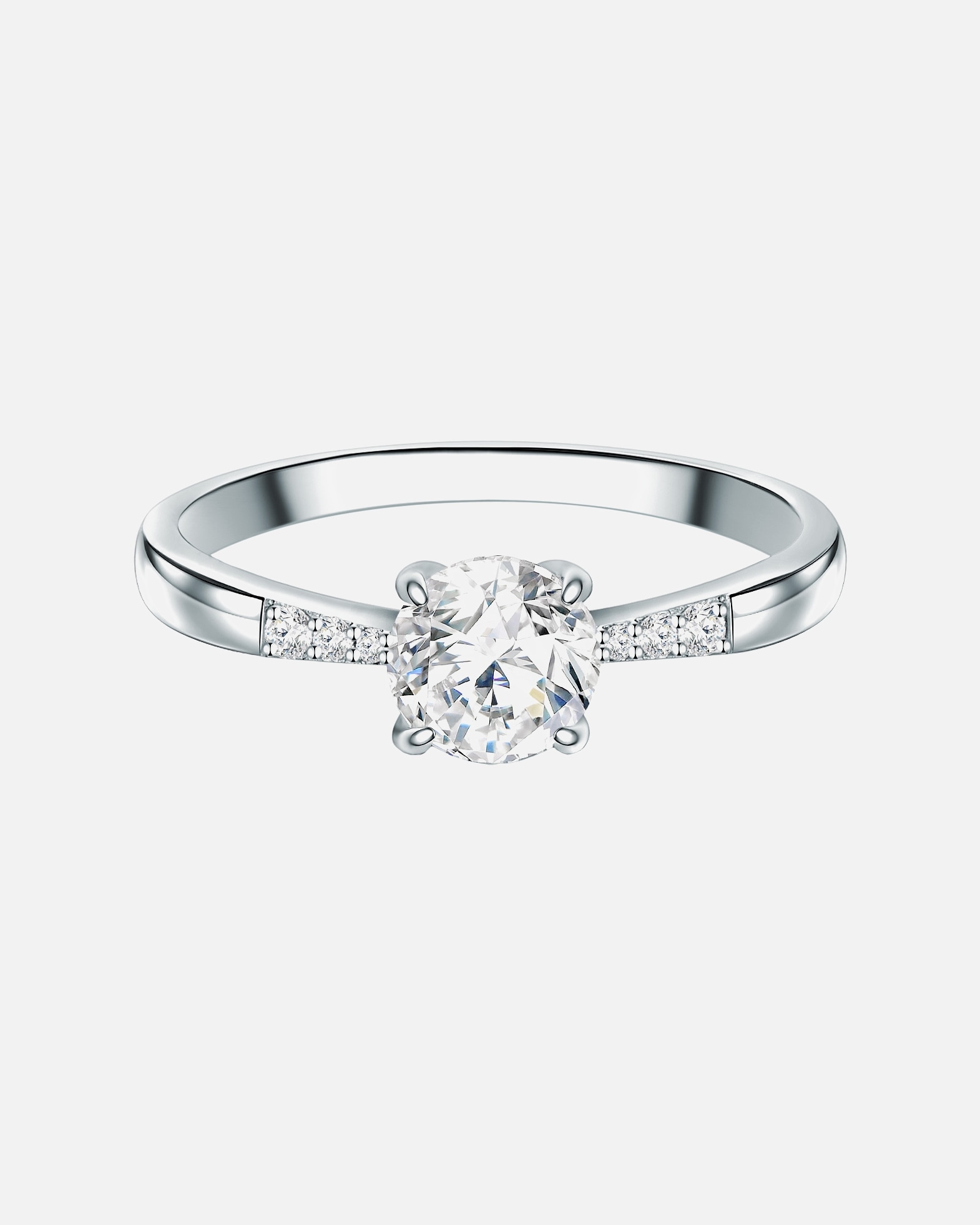 Ring für Weiblich Trilani Ring aus Sterling Silber in silber mit Zirkonia 52