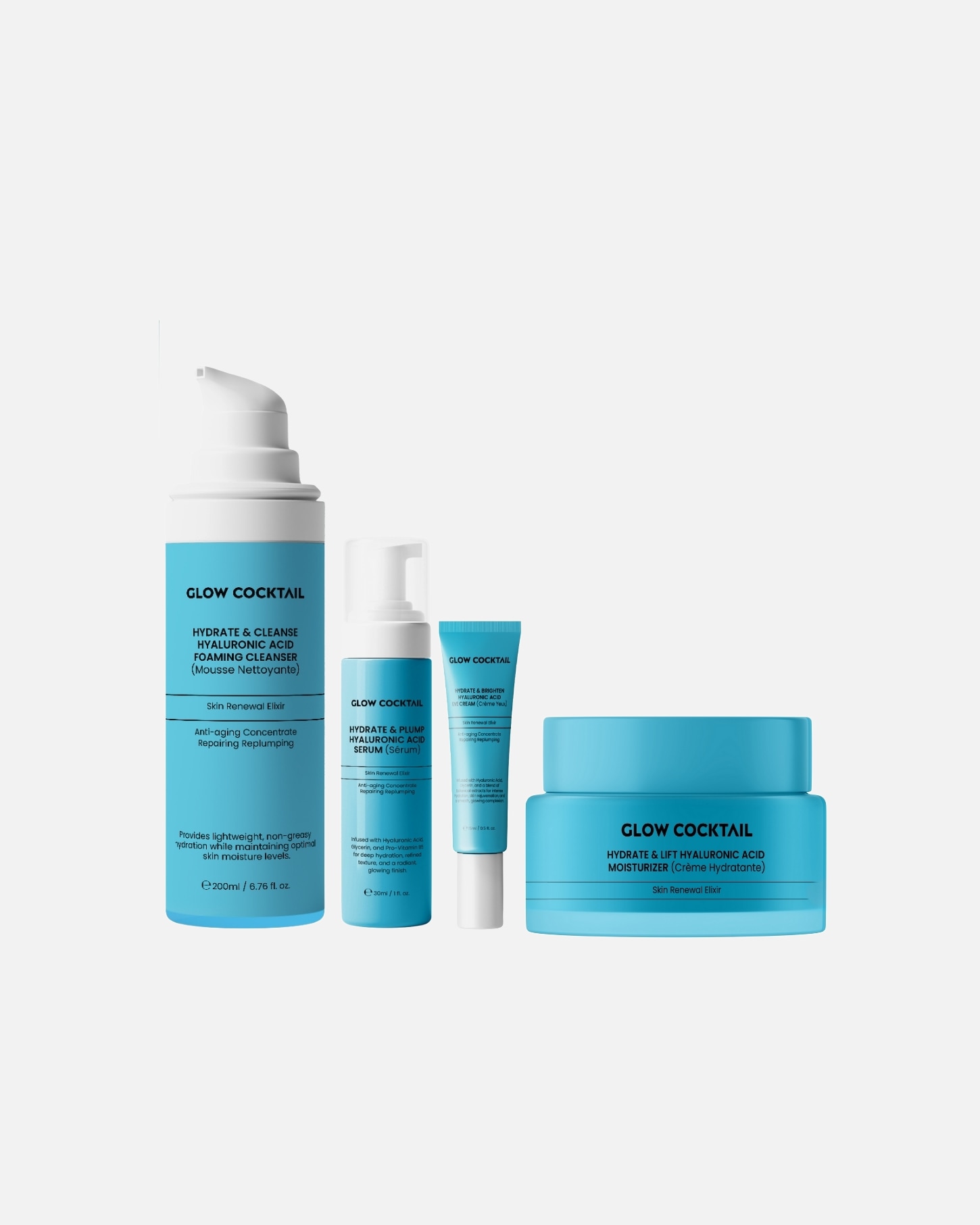 Gesichtspflegeset für Weiblich Glow Cocktail Hyaluron Komplett Set 1 Stück