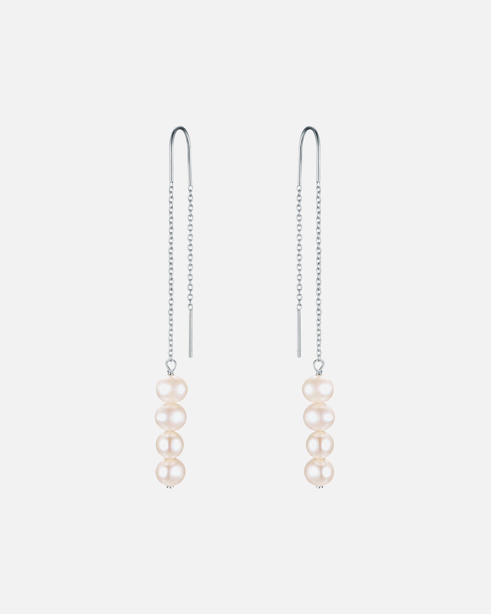 Ohrringe für Weiblich Valero Pearls Perlen-Ohrhänger Sterling Silber Süßwasser-Zuchtperle in Silber 1 Stück