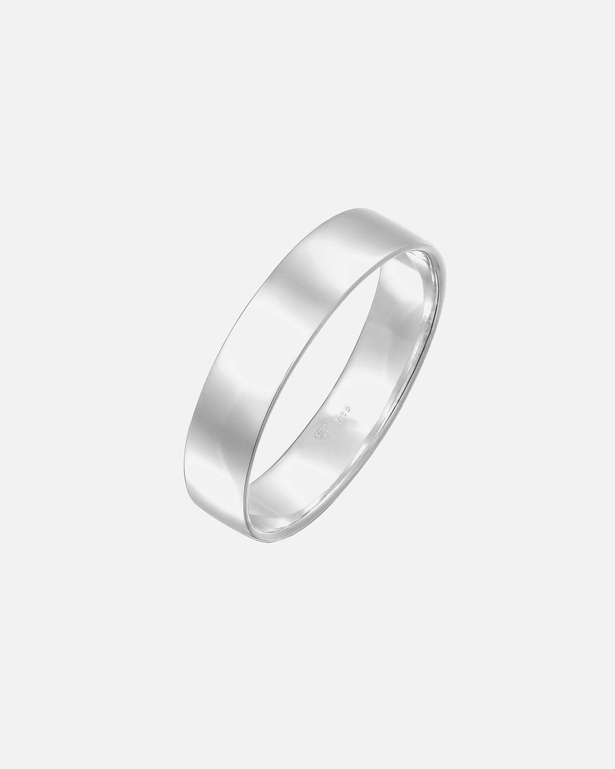 Ring für Weiblich Elli PREMIUM Bandring Trauring Basic 585 Weißgold 58