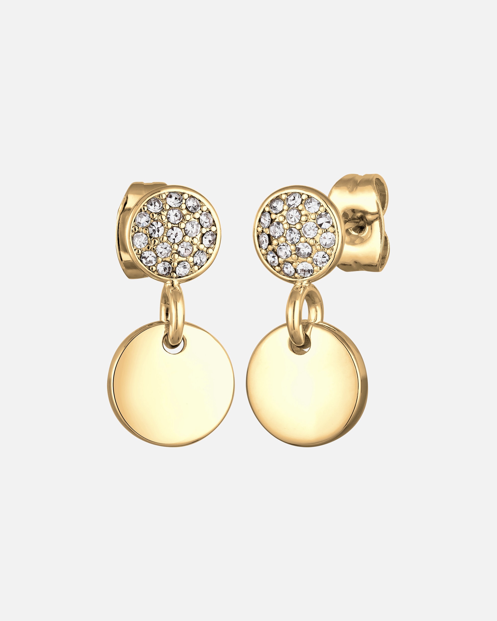 Ohrringe für Weiblich Elli Ohrhänger Kristalle Rund Plättchen 1 Stück