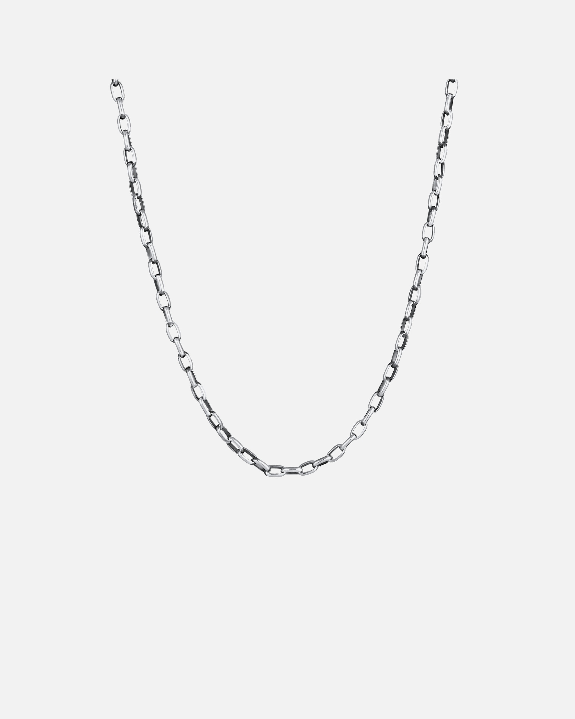 Halskette für Männlich KUZZOI Herren Rundanker Oval Basic 925 Silber 1 Stück