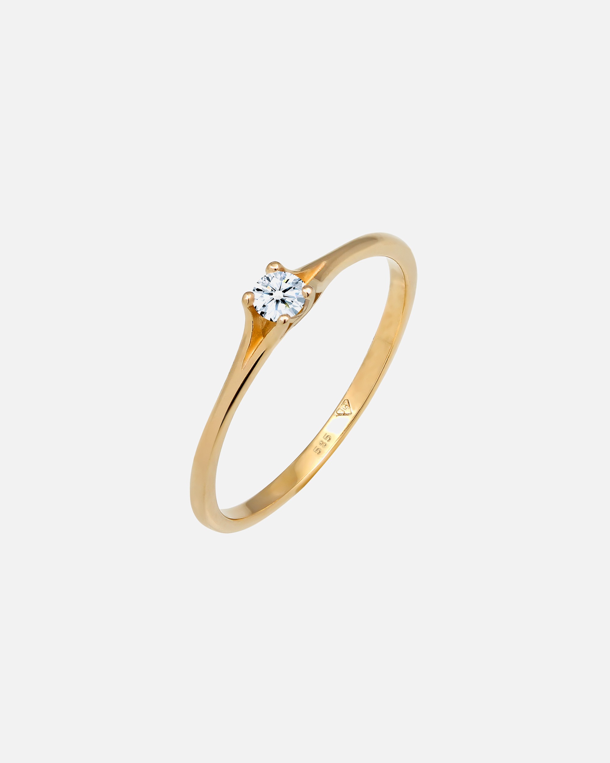 Ring für Weiblich Elli DIAMONDS Verlobung Vintage Diamant (0.06 ct.) 585 Gelbgold 54