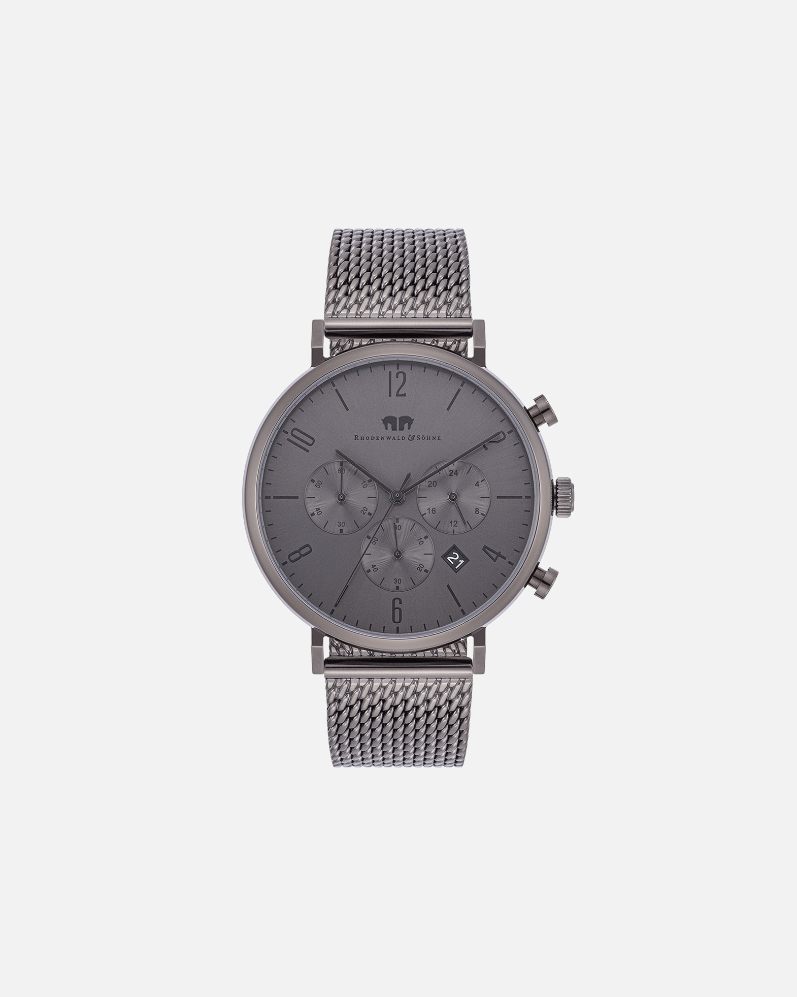 Uhr für Männlich Armband-Uhr Arakon aus Edelstahl in grau 1 Stück