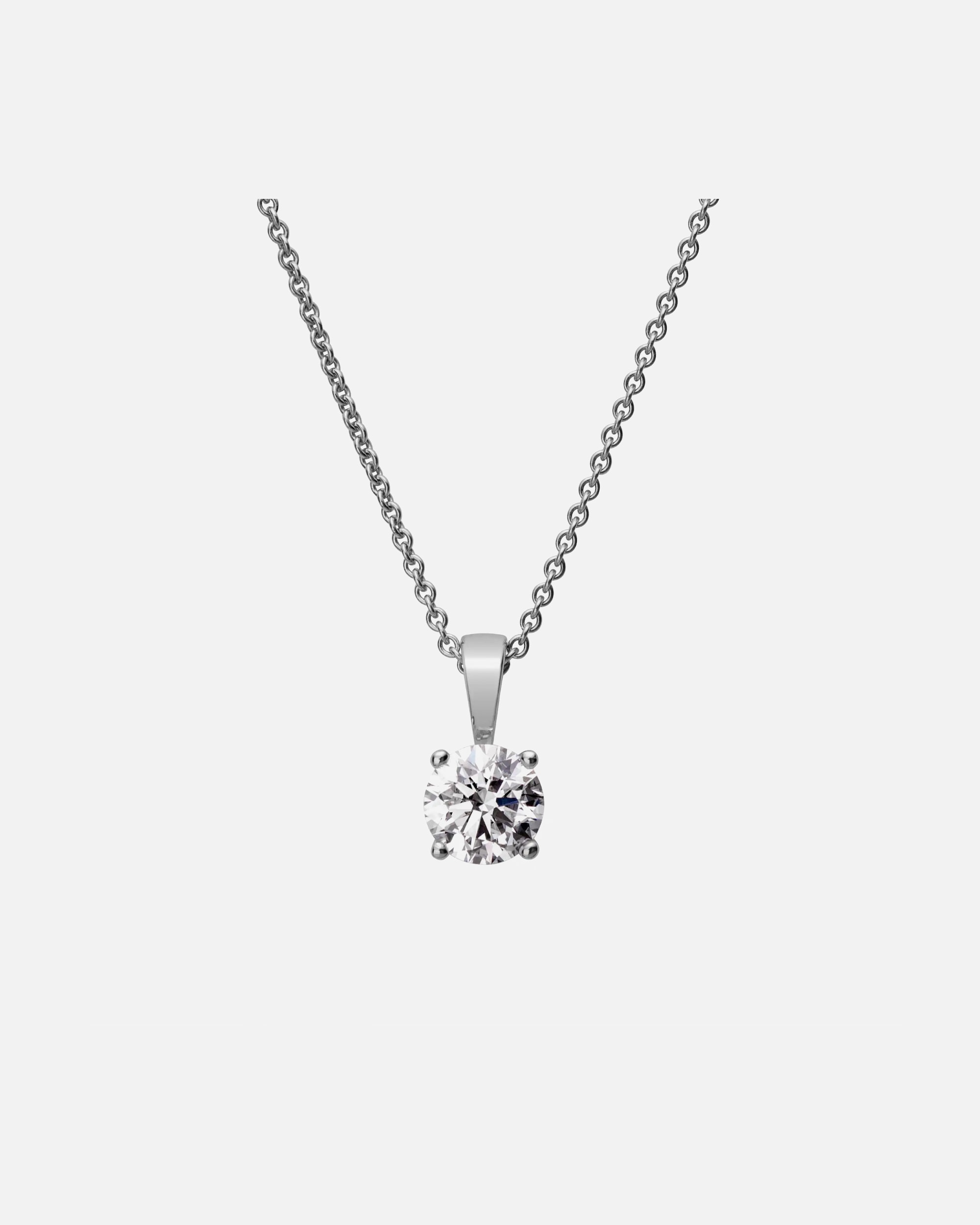 Halskette für Weiblich Lyomi Default Brand Line Anhänger mit Kette 585/- Gold Diamant Lab Grown weiß 1,0ct. weiß