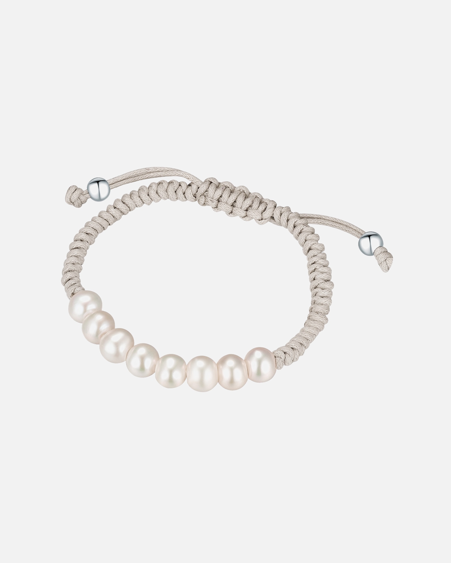 Armband für Weiblich Valero Pearls Perlen-Armband Sterling Silber Süßwasser-Zuchtperle in Silber 1 Stück