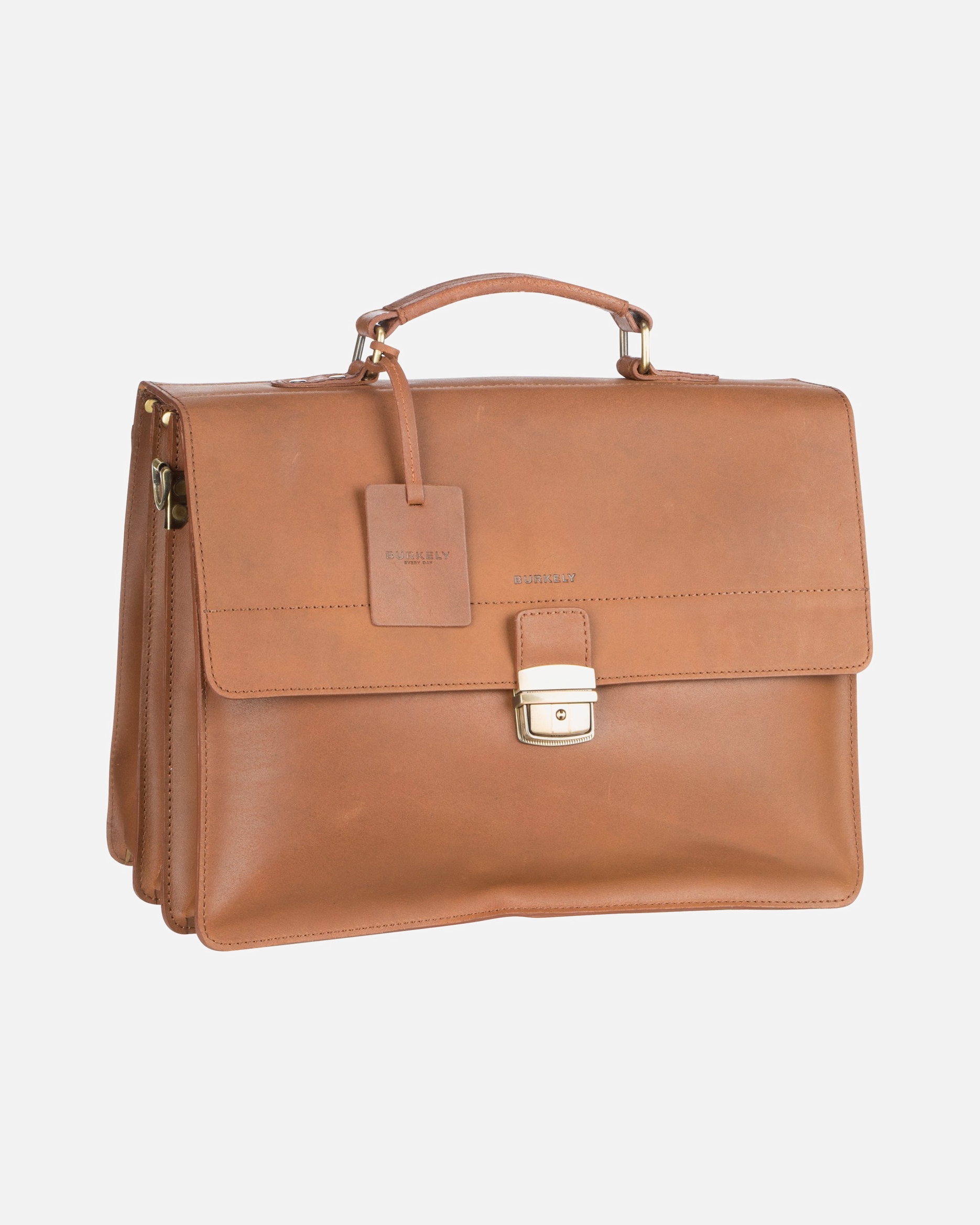 Laptoptasche für Männlich Burkely Aktentasche Vintage Dean Cognac