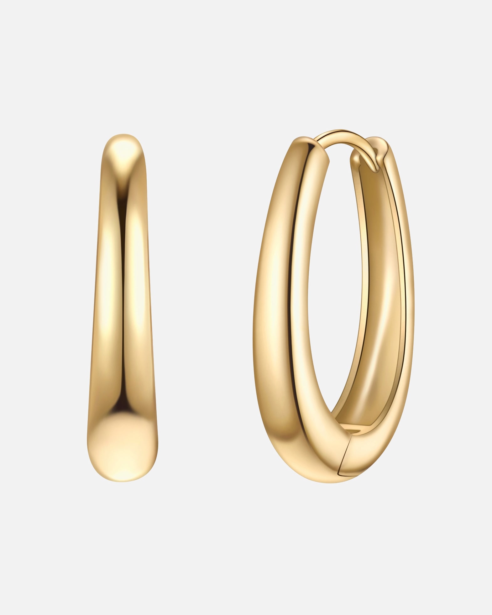 Creolen für Weiblich Glanzstücke München Creolen aus Sterling Silber in gelbgold 26,2 mm