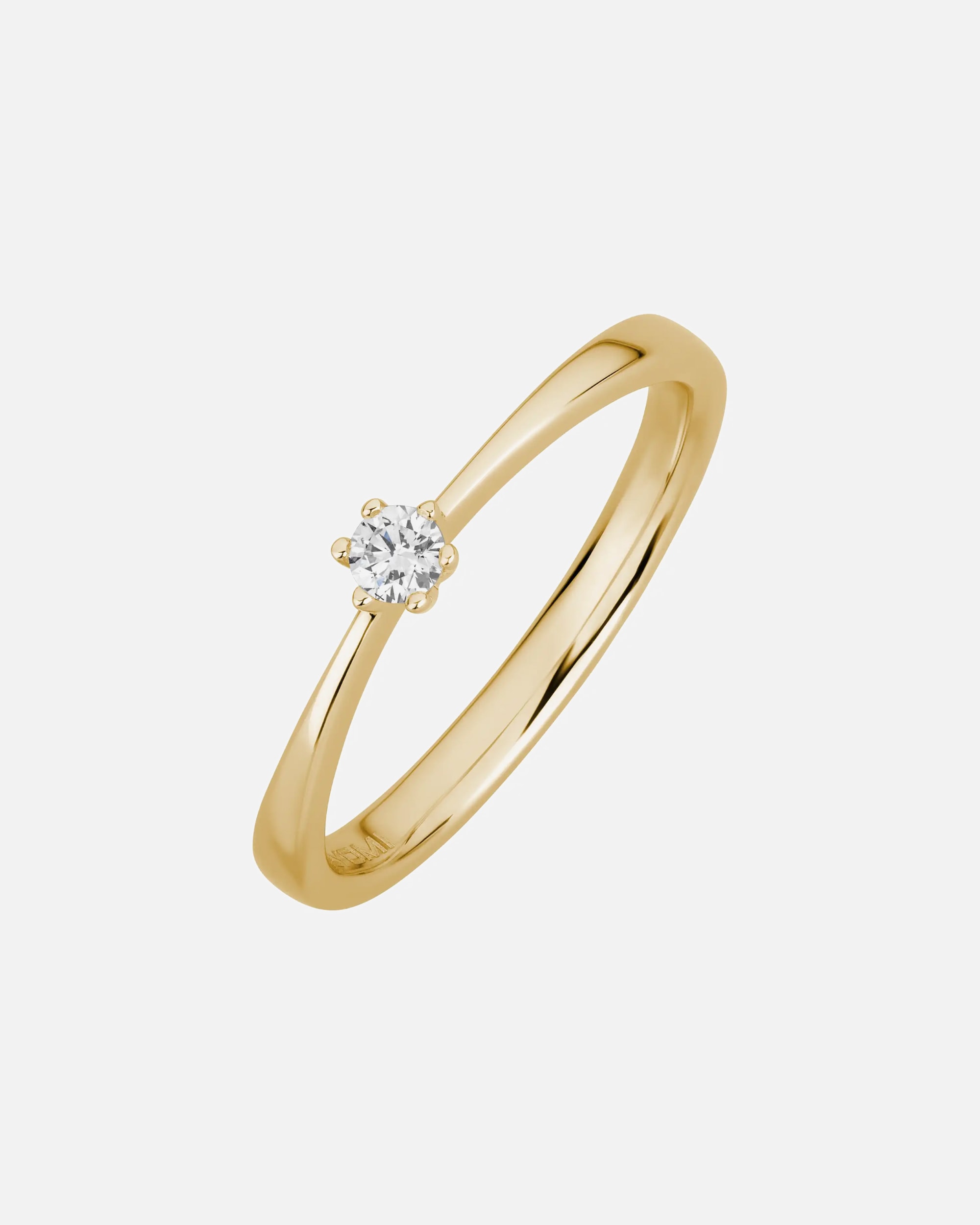 Ring für Weiblich Lyomi Default Brand Line Ring 585/- Gold Diamant Lab Grown weiß 0,10ct. 058 (18,5)