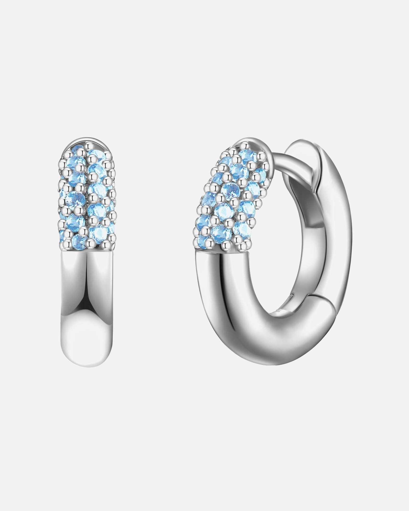 Creolen für Weiblich Glanzstücke München Creolen Sterling Silber Spinell in Silber 1 Stück