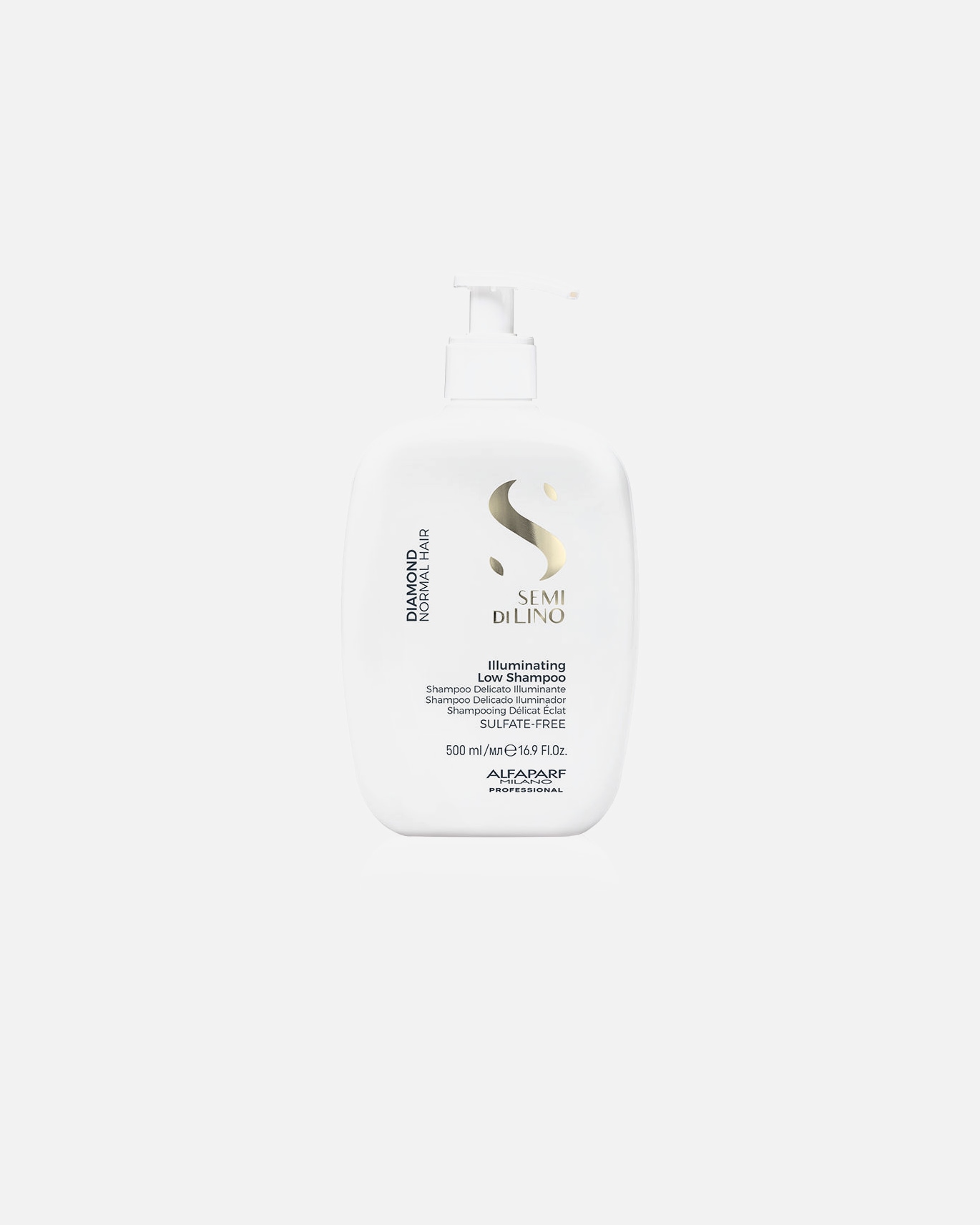 Shampoo für Unisex ALFAPARF MILANO SEMI DI LINO DIAMOND illuminierendes Low Shampoo 500 ml