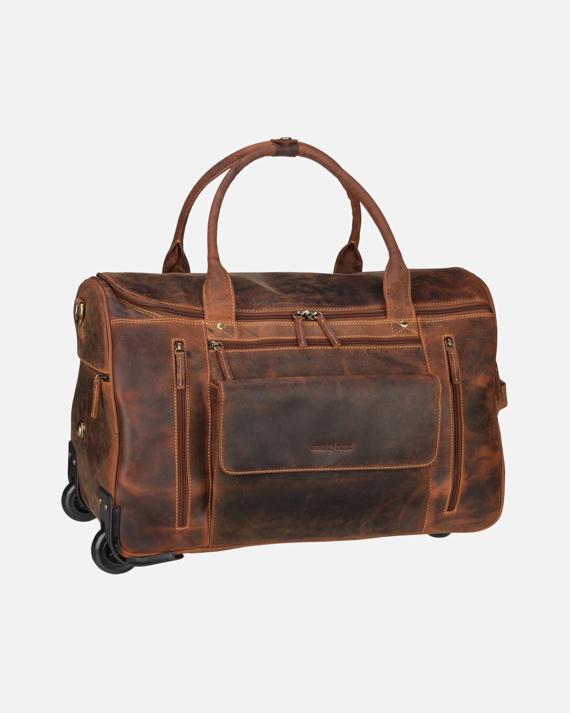 Reisetasche für Unisex Greenburry Reisetasche Vintage Traveller Sattelbraun