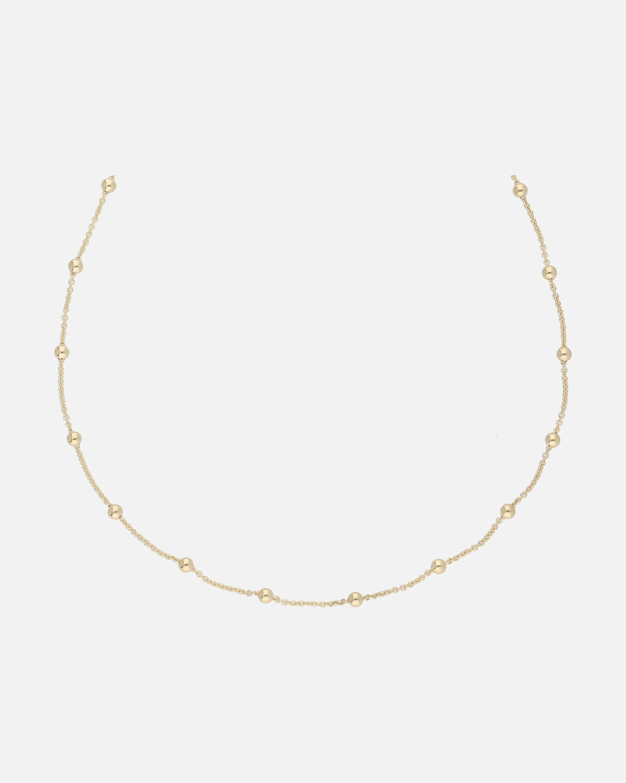 Halskette für Weiblich Luigi Merano Kette Ankerkette mit Kugeln, teilmassiv, Gold 585 45 cm
