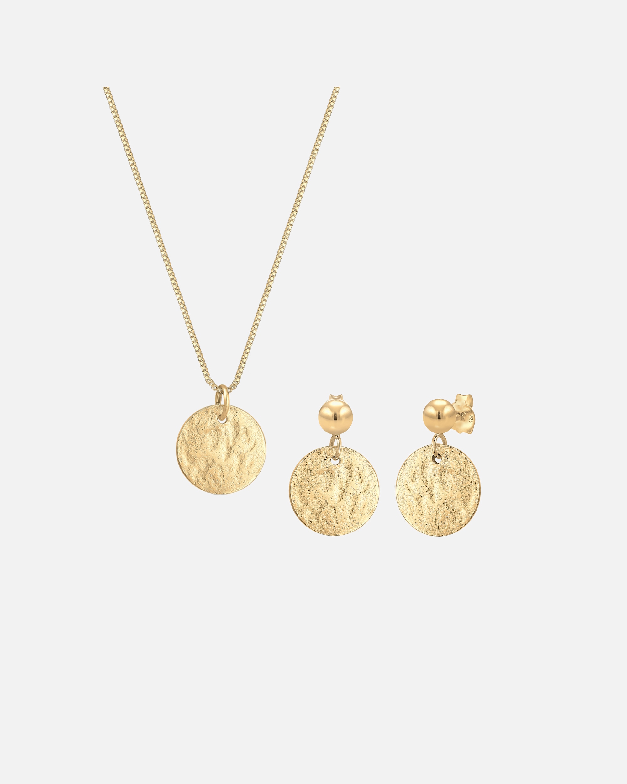 Schmuck für Weiblich Elli Plättchen Organic Kette Ohrhänger 925 Silber 1 Stück