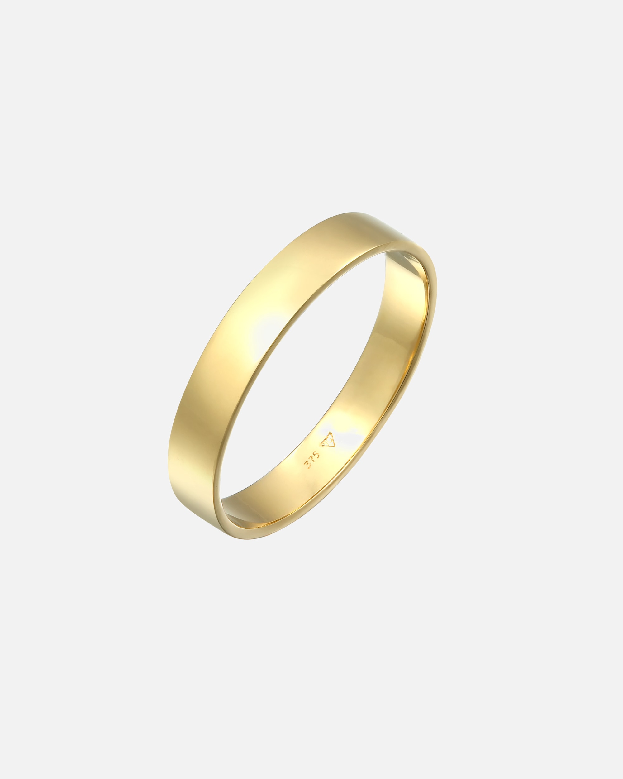 Ring für Männlich KUZZOI Bandring Herrenring Freundschaftsring 375 Gelbgold 66