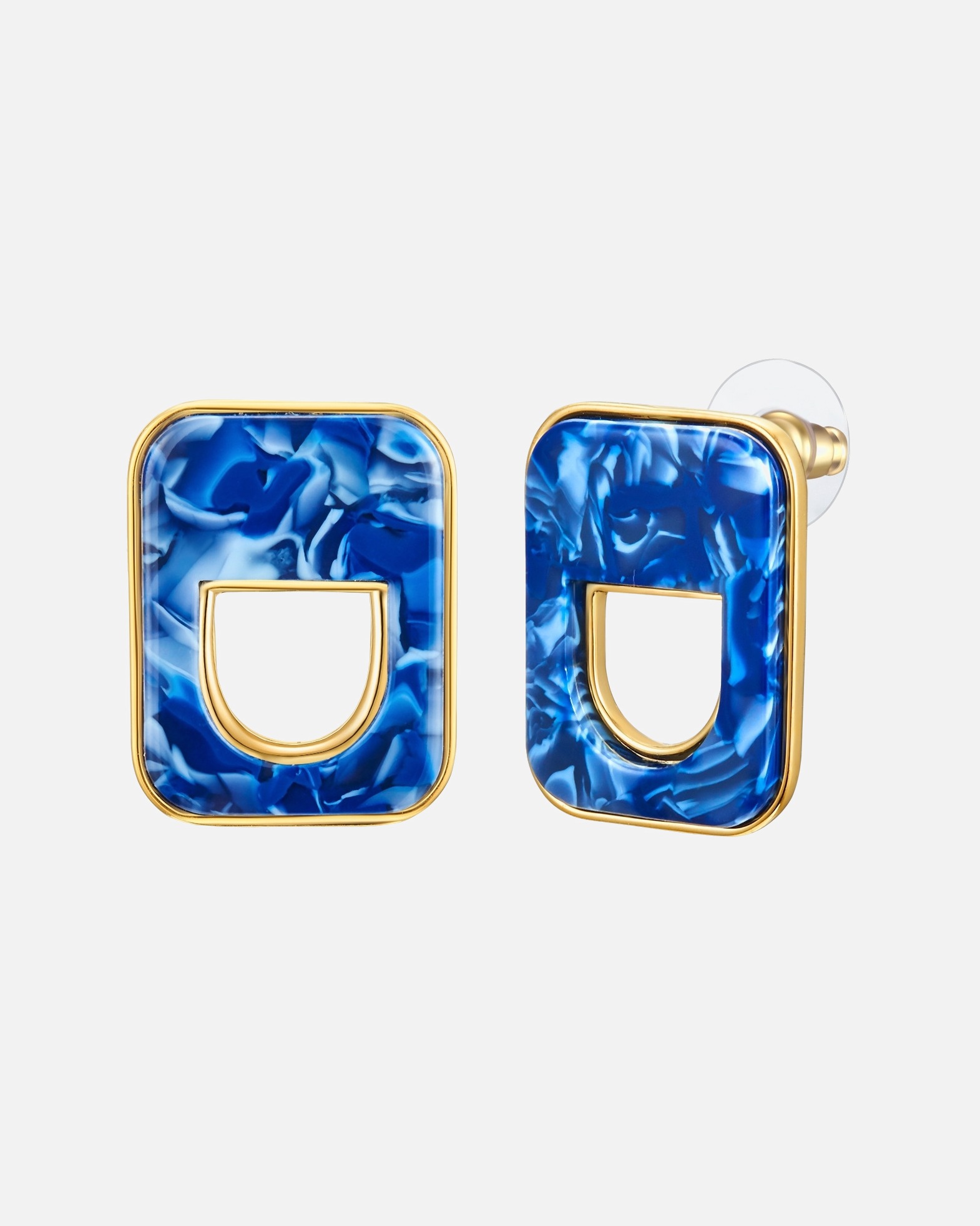Ohrringe für Weiblich Yokoamii Ohrstecker gelbgold Acryl 1 Stück