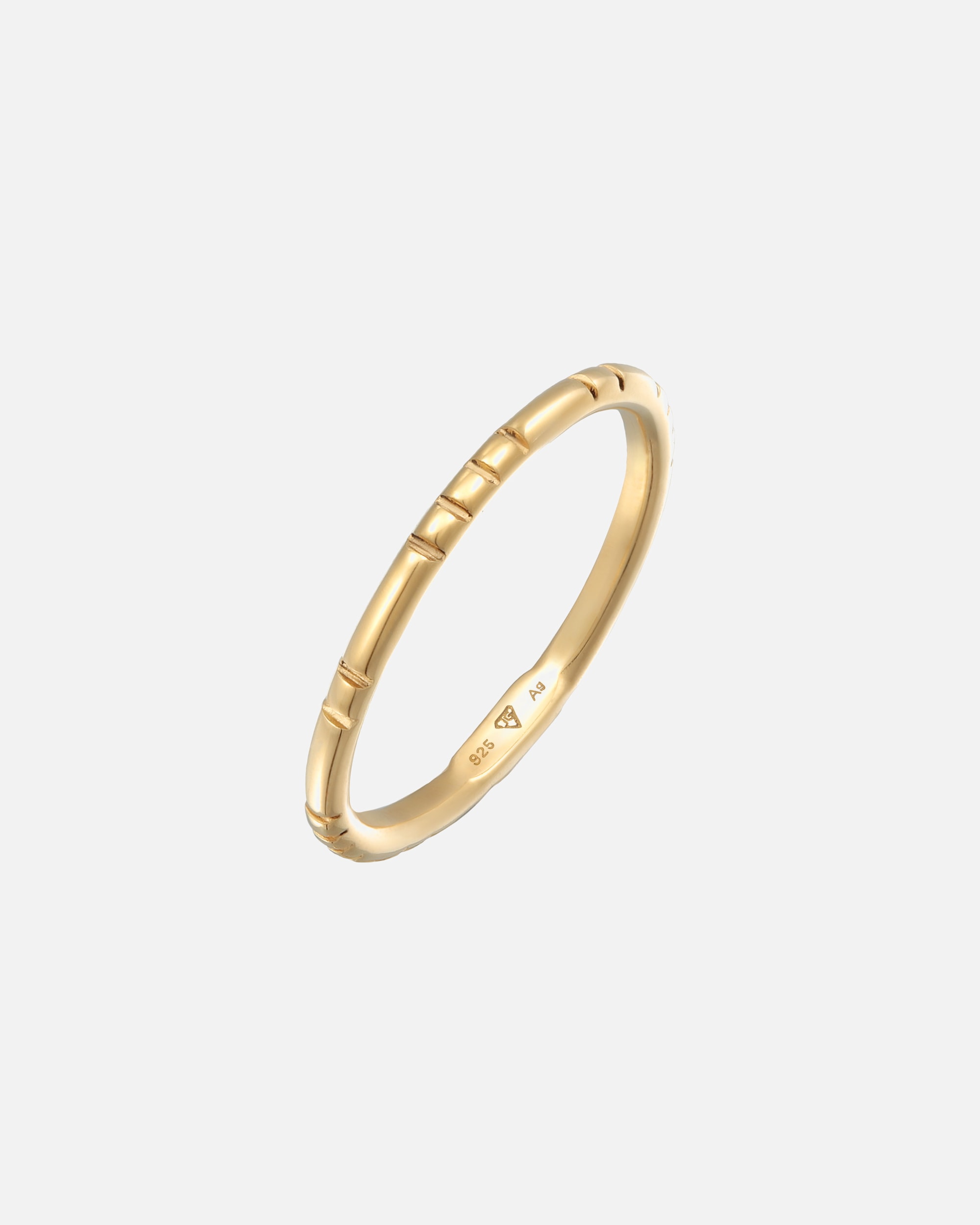 Ring für Weiblich Elli Stapelring Stacking Bandring 925 Silber vergoldet 56