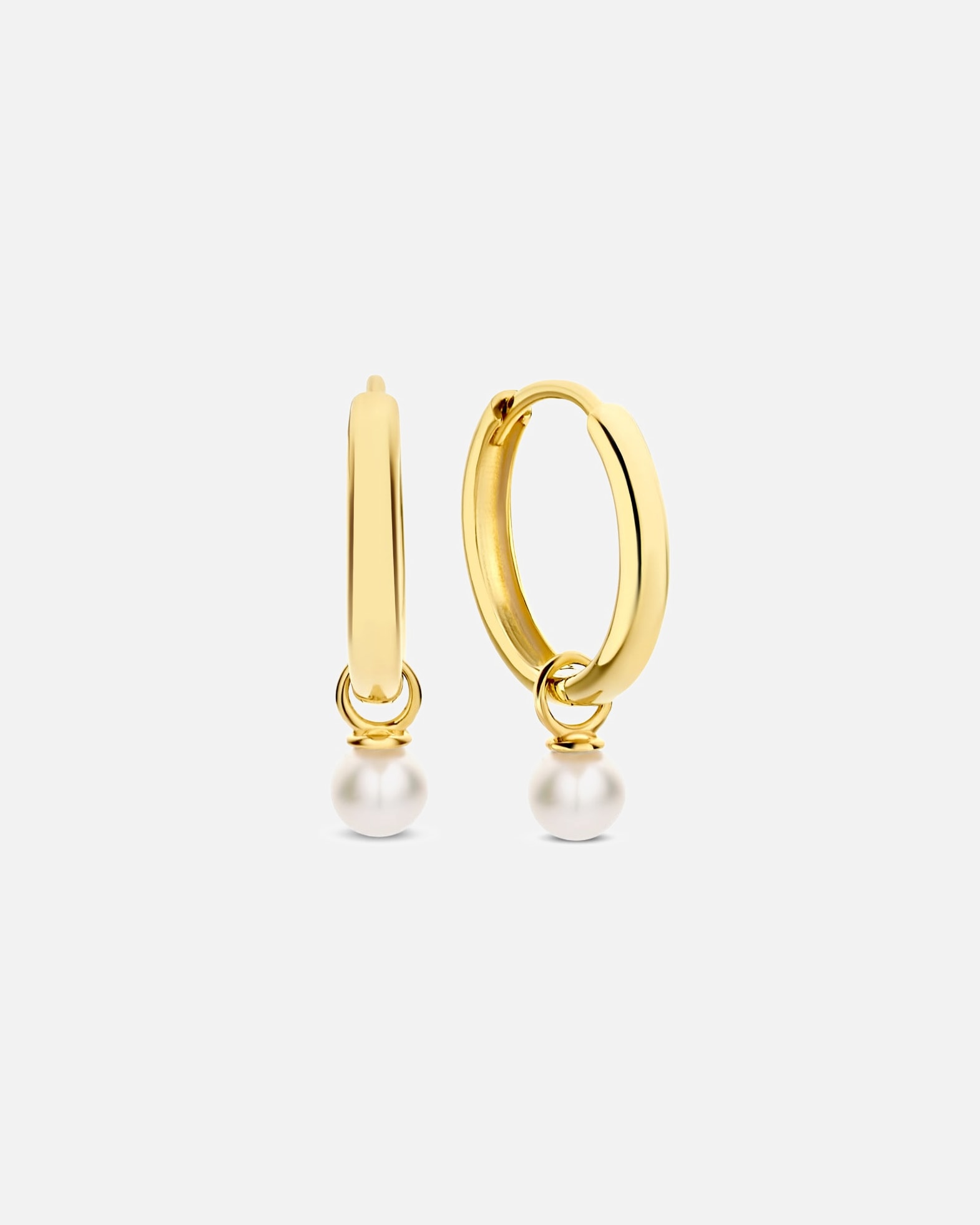 Ohrringe für Weiblich Isabel Bernard Isabel Bernard Belleville Luna 14 Karat | Gold Reif-Ohrringe IB360158 14 Karat Gold