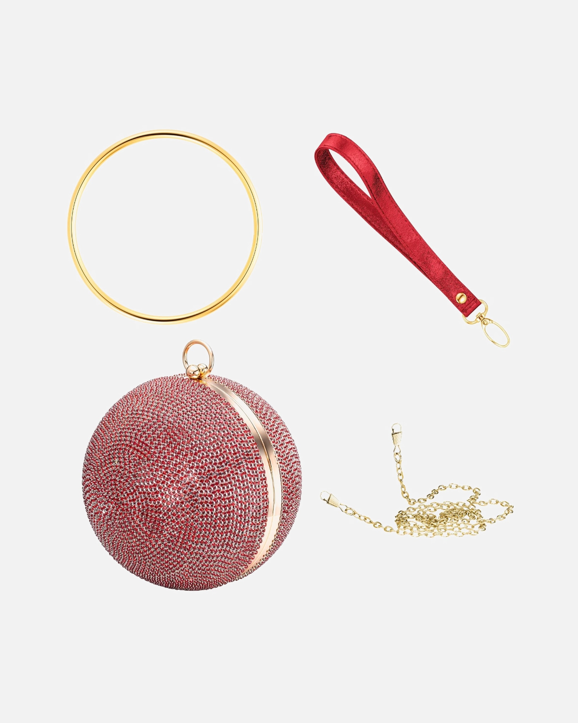 Handtasche für Weiblich Julie Julsen Handbag Metall rot 120cm