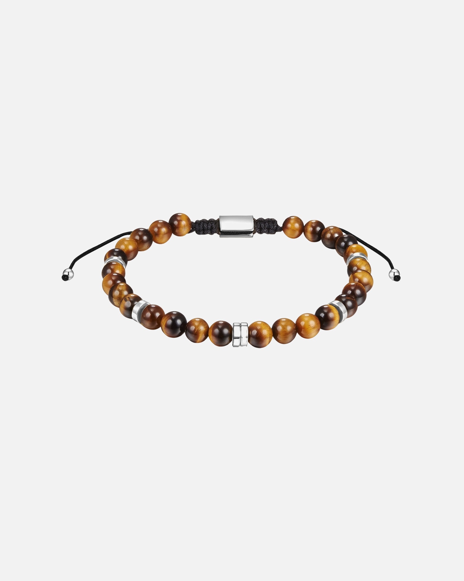 Armband für Männlich Männerglanz Armband aus Sterling Silber in Silber mit Tigerauge 1 Stück