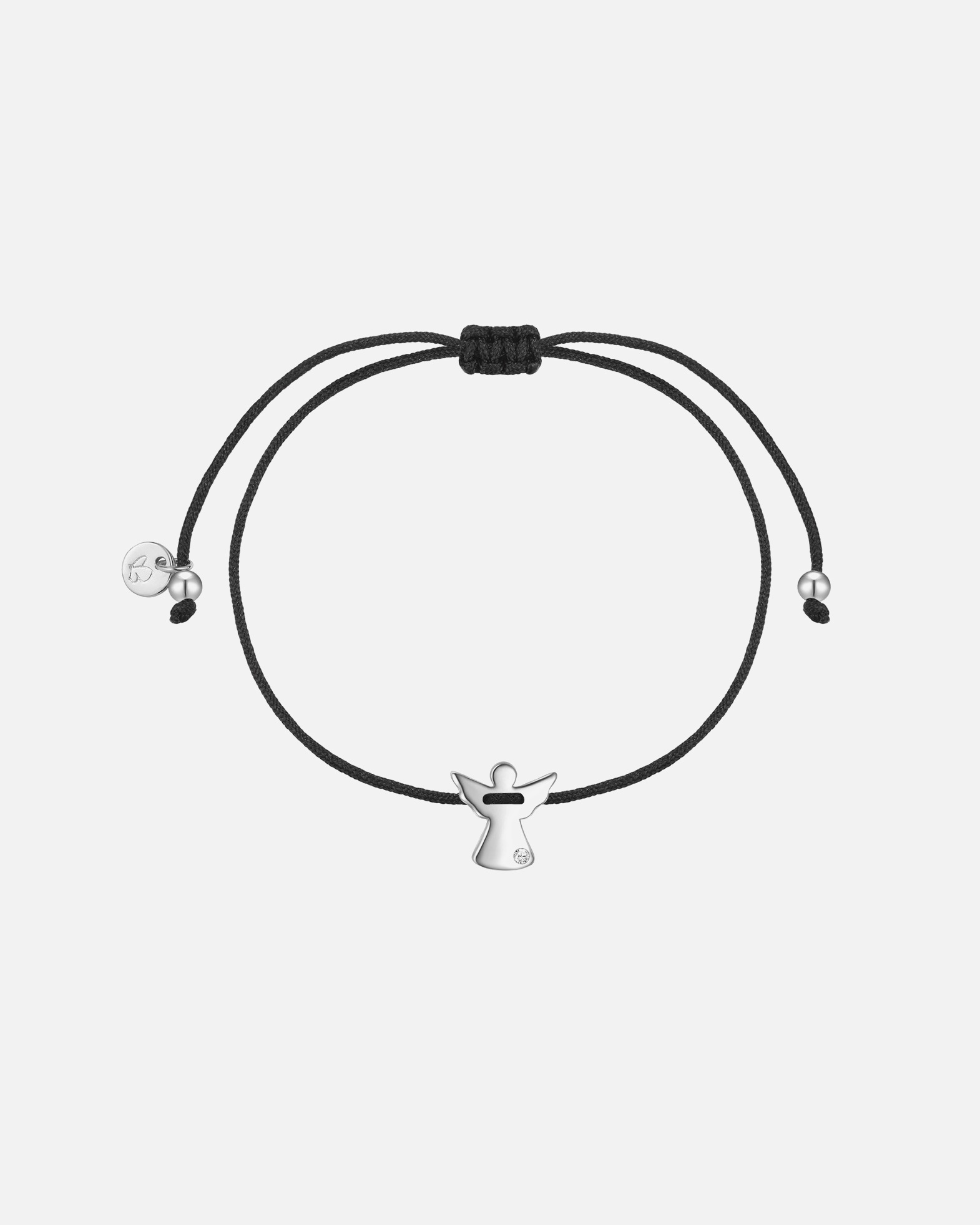 Armband für Weiblich Armband Engel aus Sterling Silber in silber mit Lab Grown Diamond 15,0 - 22,0 cm, flexibel einstellbar