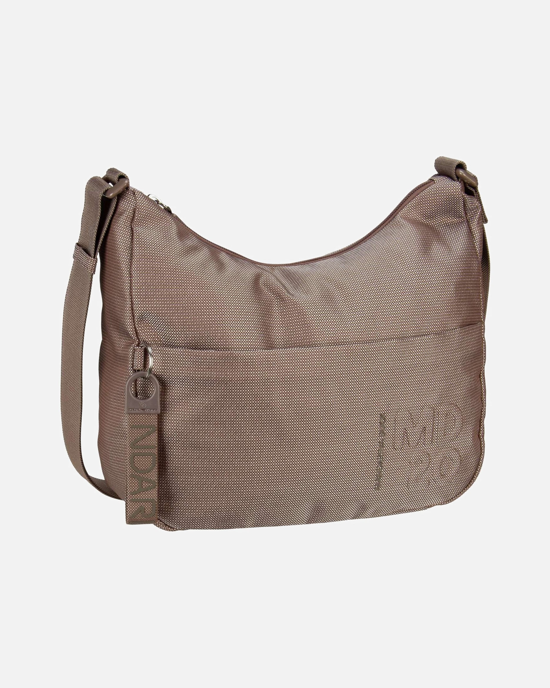 Handtasche für Weiblich Mandarina Duck Handtasche MD20 Medium Hobo QMT37 Taupe
