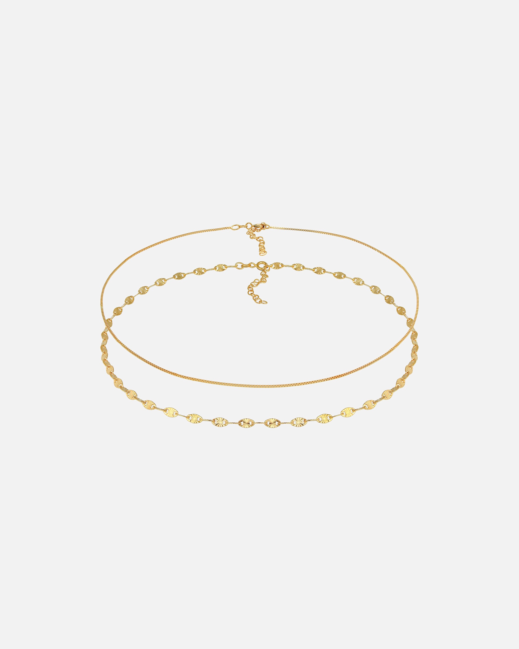 Halskette für Weiblich Elli Choker Venezianer Plättchen 2er Set 925 Silber 1 Stück