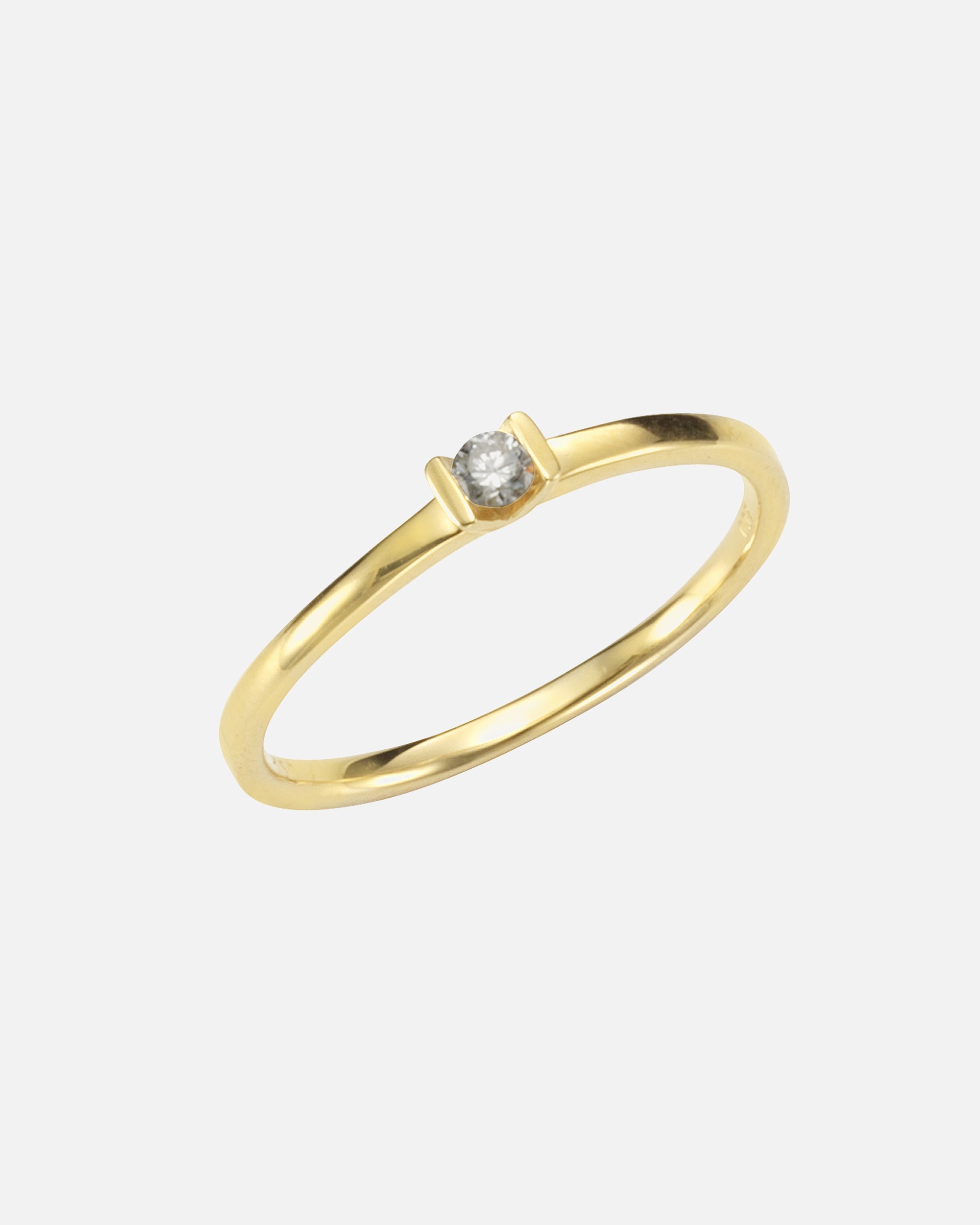 Ring für Weiblich Orolino Ring 750/- Gold Brillant weiß 0,07ct. 054 (17,2)